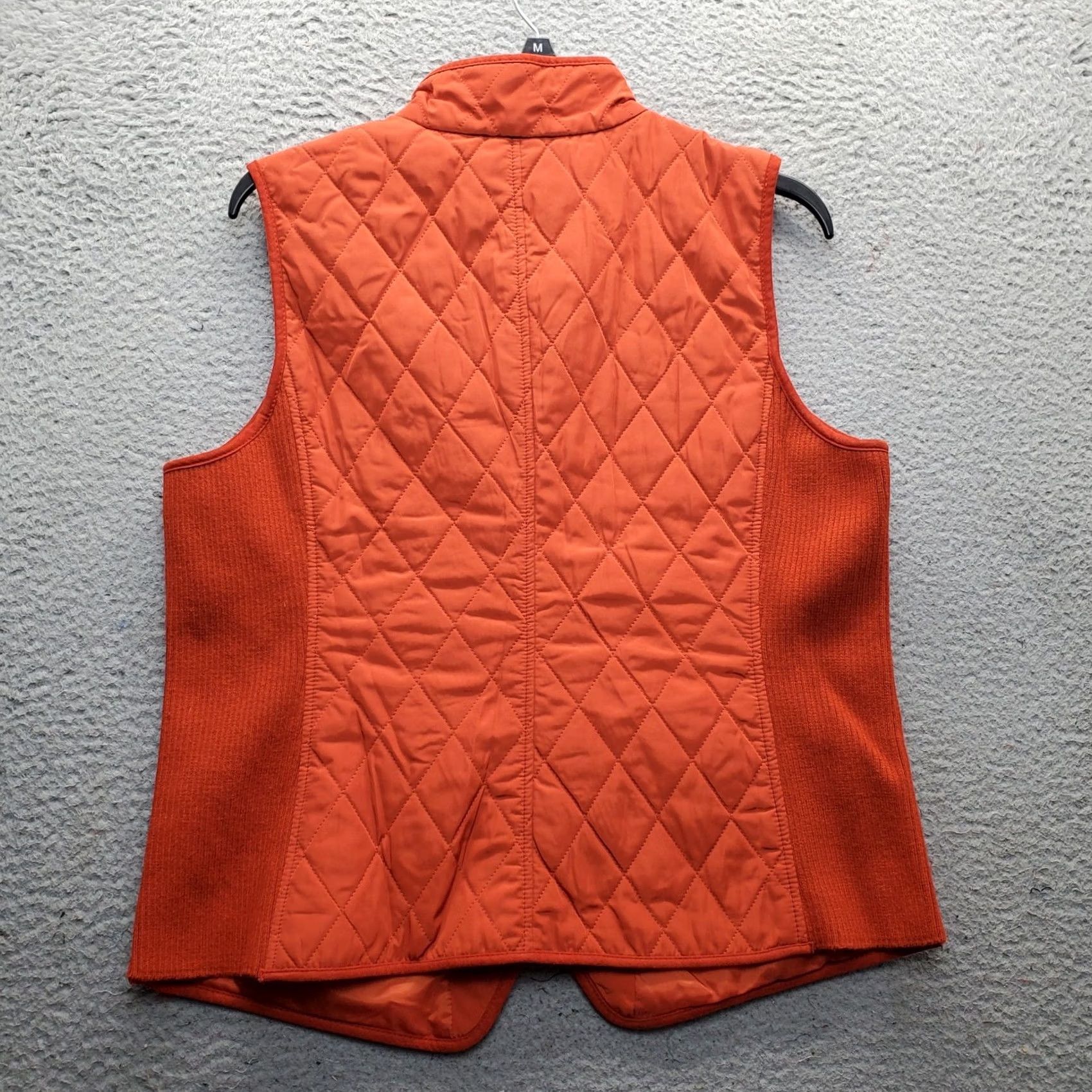 Talbots Talbots Quilted Vest Womens Medium Orange Lined Stretch Snap Front Size M / US 6-8 / IT 42-44 - 2 Thumbnail