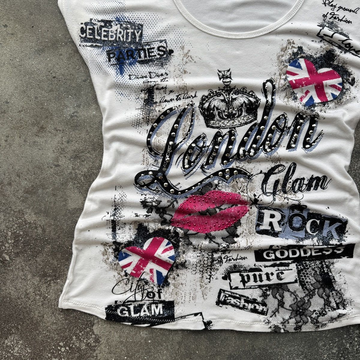 Hysteric Glamour 2000’s Jane Norman Vintage Glam Grunge T-Shirt Size L / US 10 / IT 46 - 5 Thumbnail