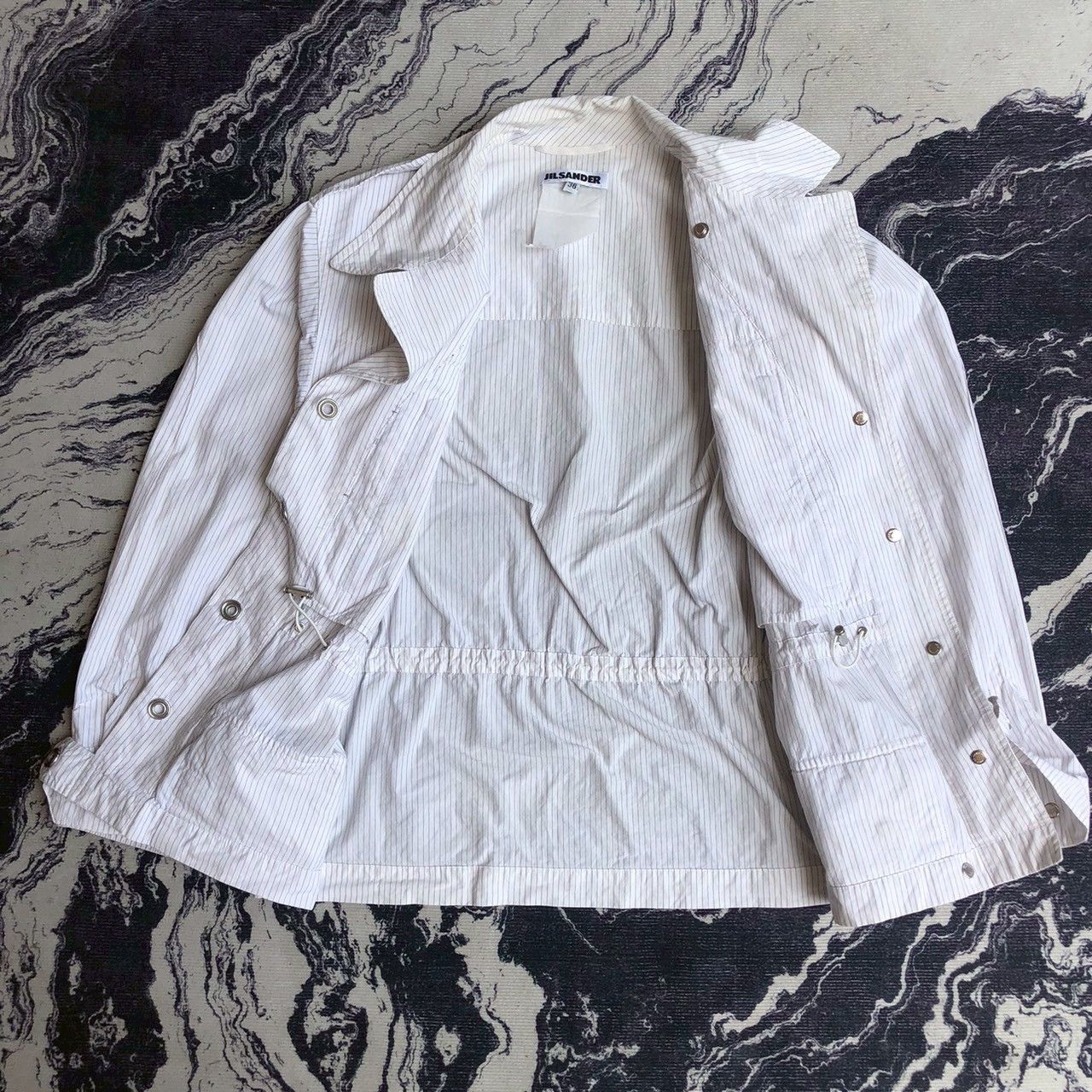 Jil Sander Jil Sander Minimal Pinstripe Zip Vintage Jacket Size XS / US 0-2 / IT 36-38 - 4 Thumbnail