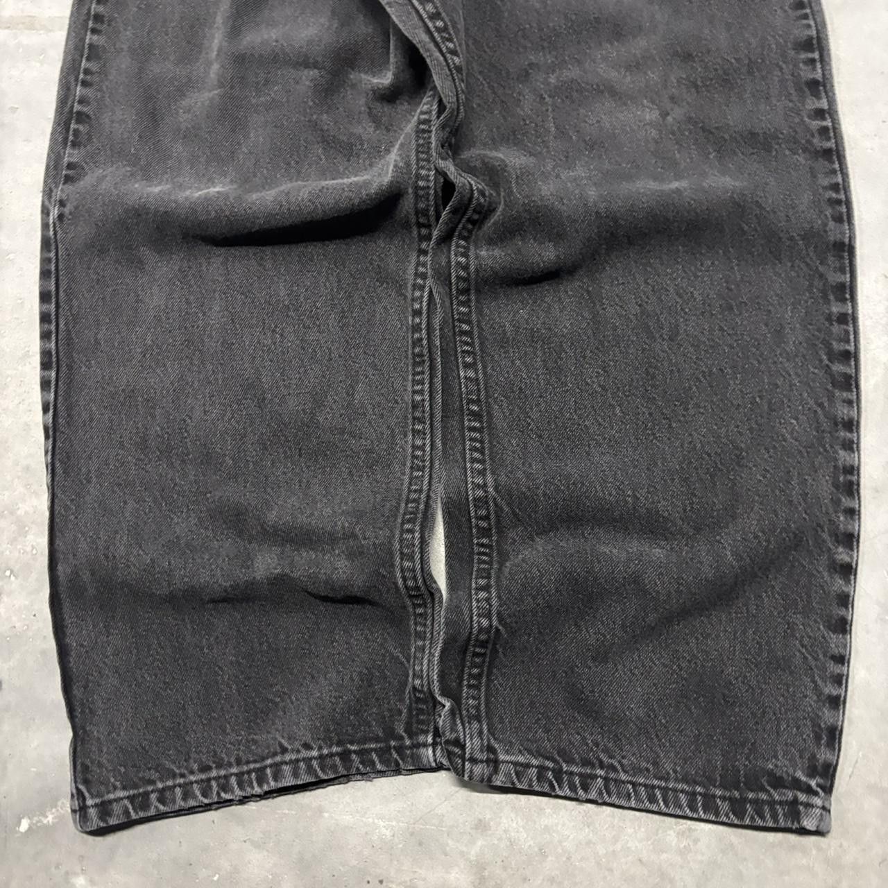 Japanese Brand × Vintage Crazy Vintage Y2K/2000s Baggy Faded Black Skater Style Denim Jeans! Size US 38 / EU 54 - 5 Thumbnail