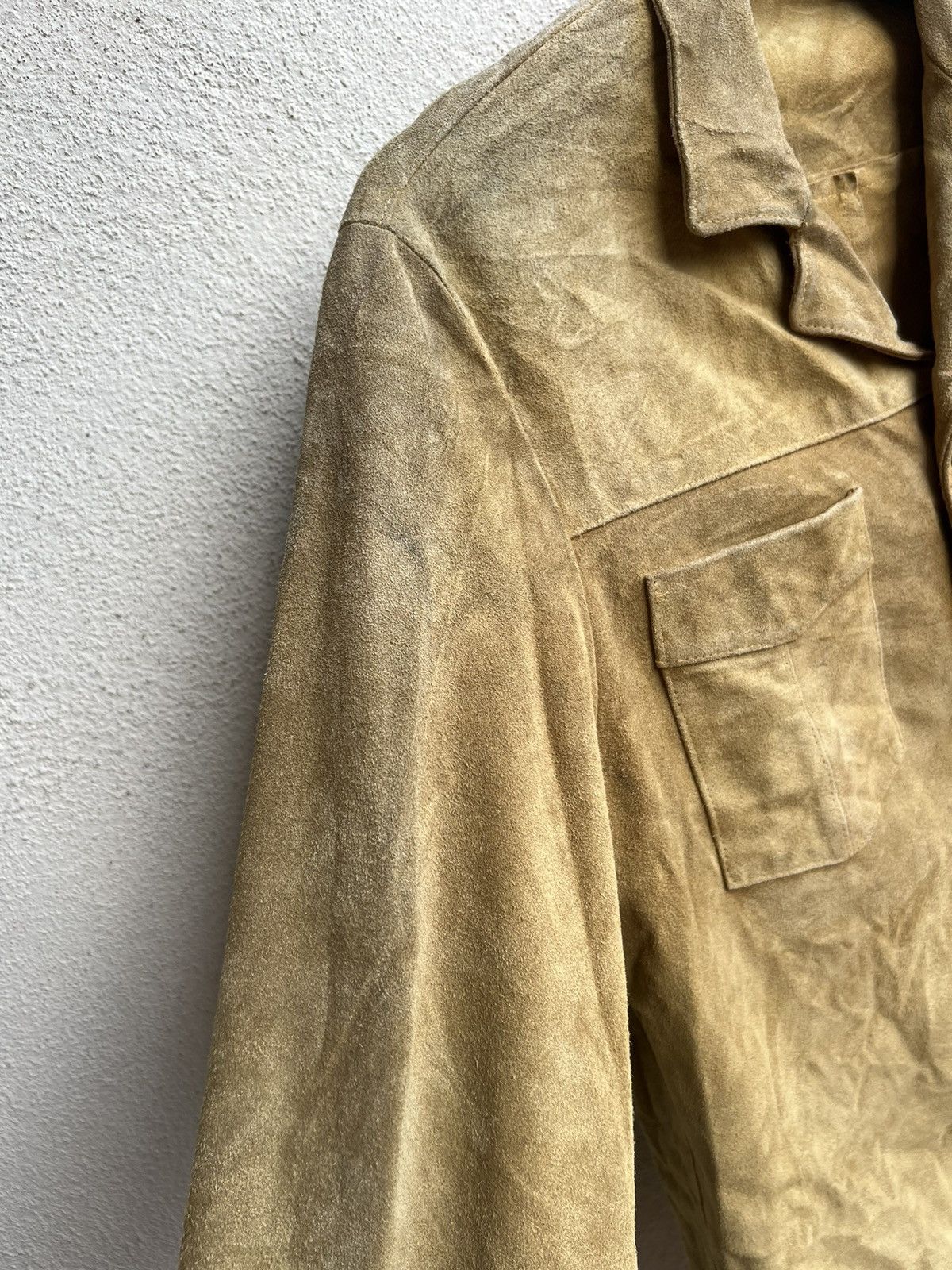 Leather RARE! Vintage Vent Couvert Paris Patina Suede Leather Shirt Size US M / EU 48-50 / 2 - 11 Thumbnail