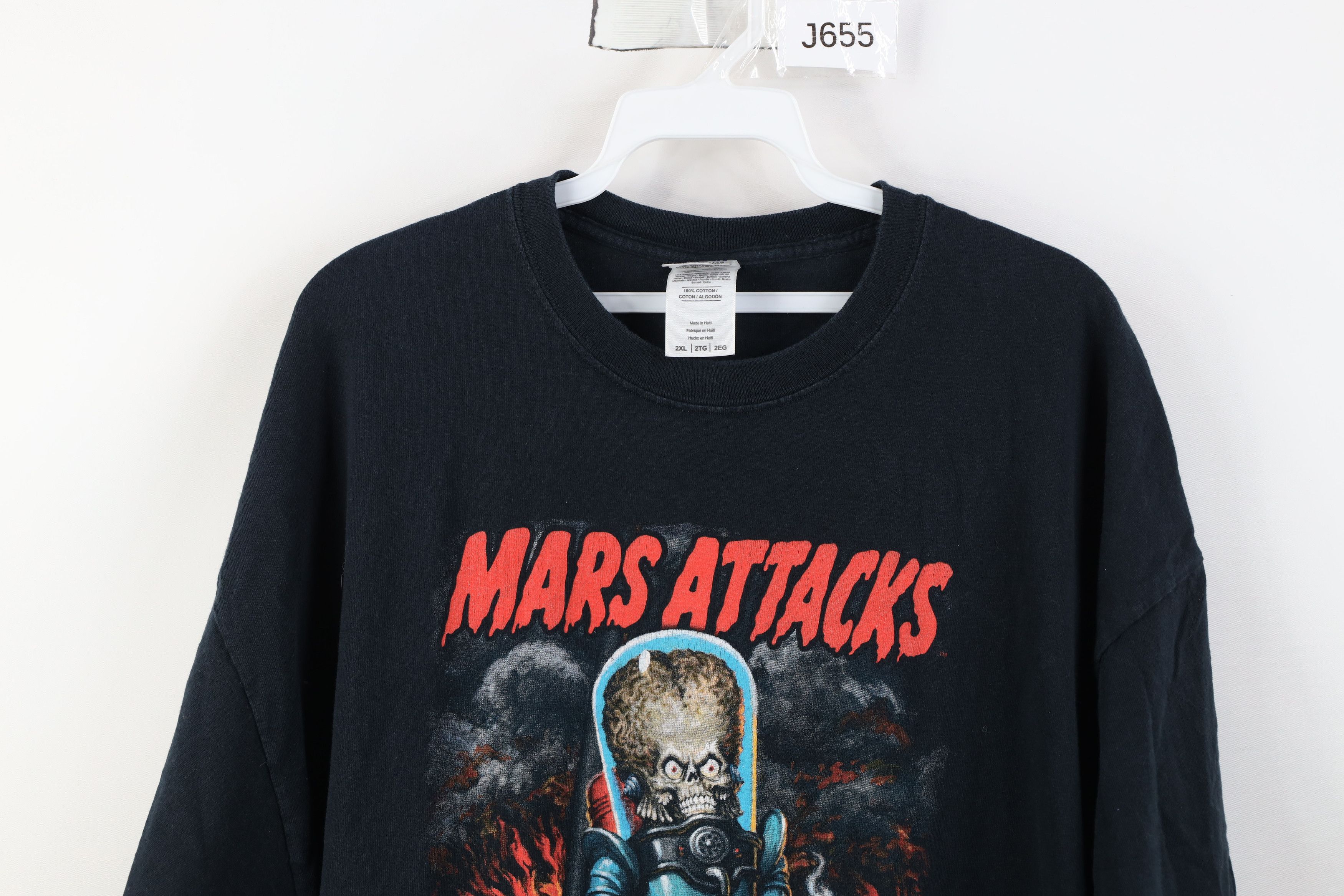 Vintage Vintage Y2K Streetwear Mars Attacks Movie Tim Burton T-Shirt Size US XXL / EU 58 / 5 - 2 Thumbnail