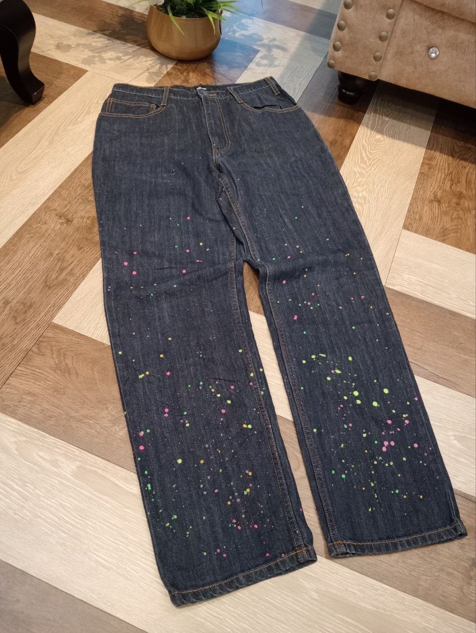 Ne-Net VINTAGE NE-NET ISSEY MIYAKE PAINTER DENIM PANTS Size US 30 / EU 46 - 3 Thumbnail