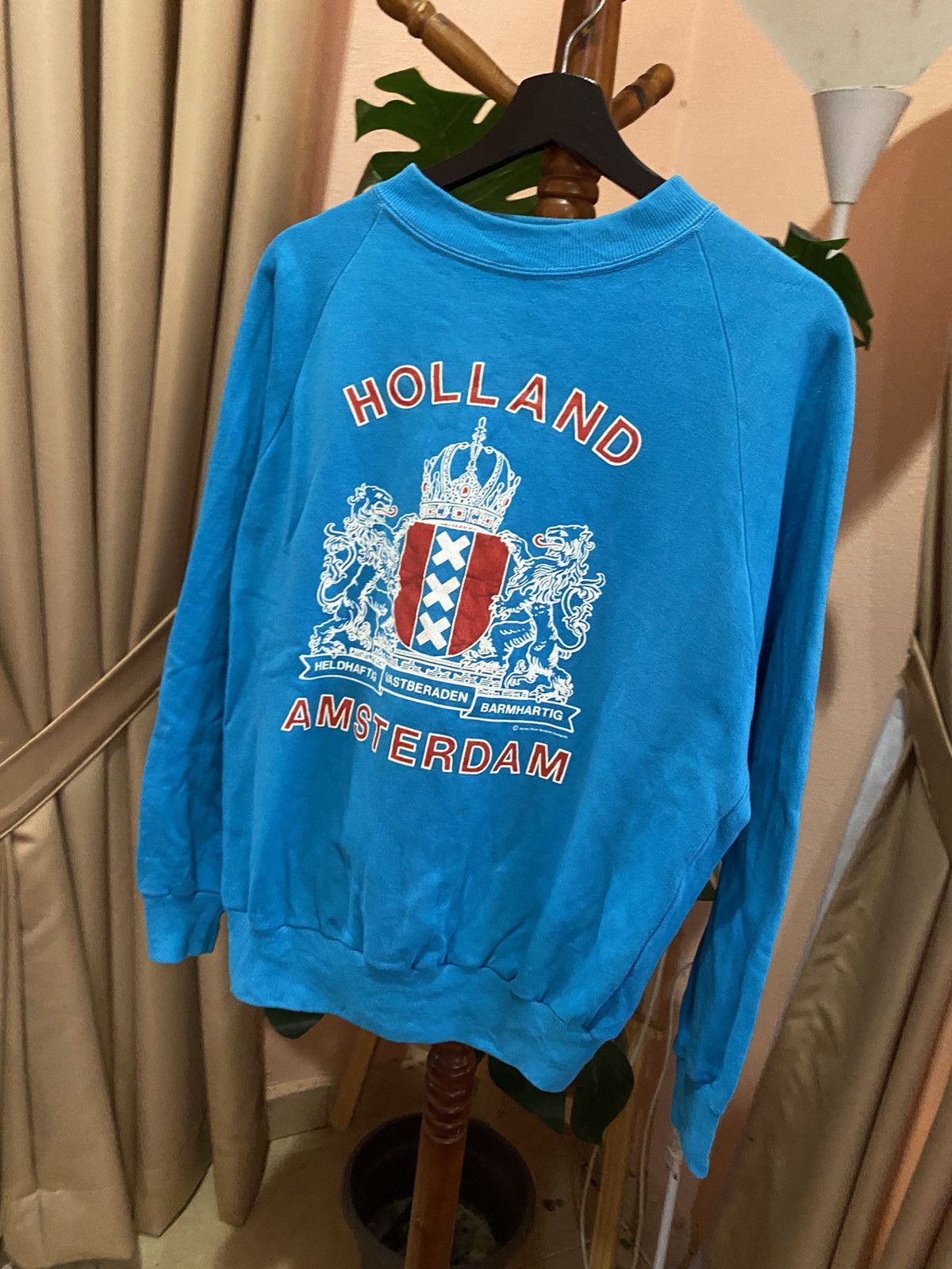 Vintage Vintage Holland Amsterdam Sweatshirt – Bright Blue Crewneck Size US M / EU 48-50 / 2 - 4 Thumbnail