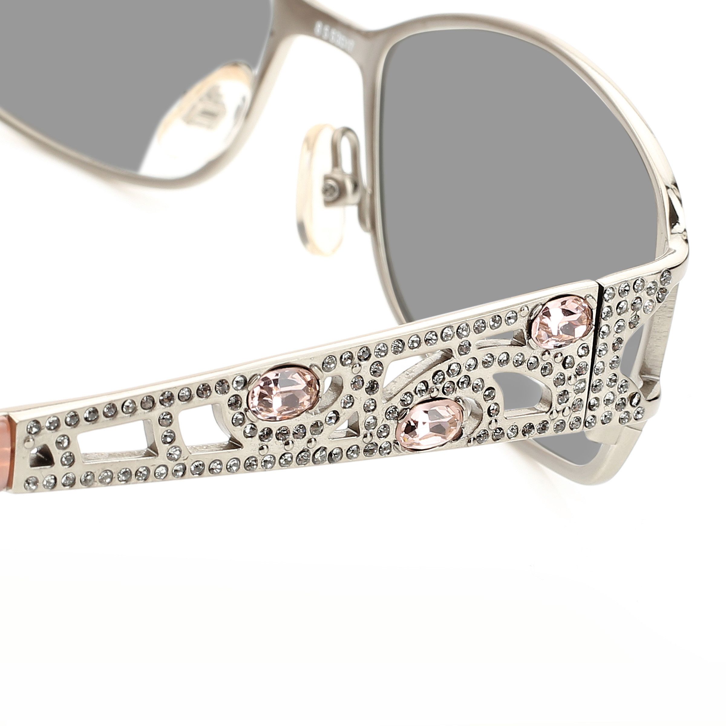 Valentino Valentino '90s Baby Pink Crystals Sunglasses Size ONE SIZE - 1 Thumbnail