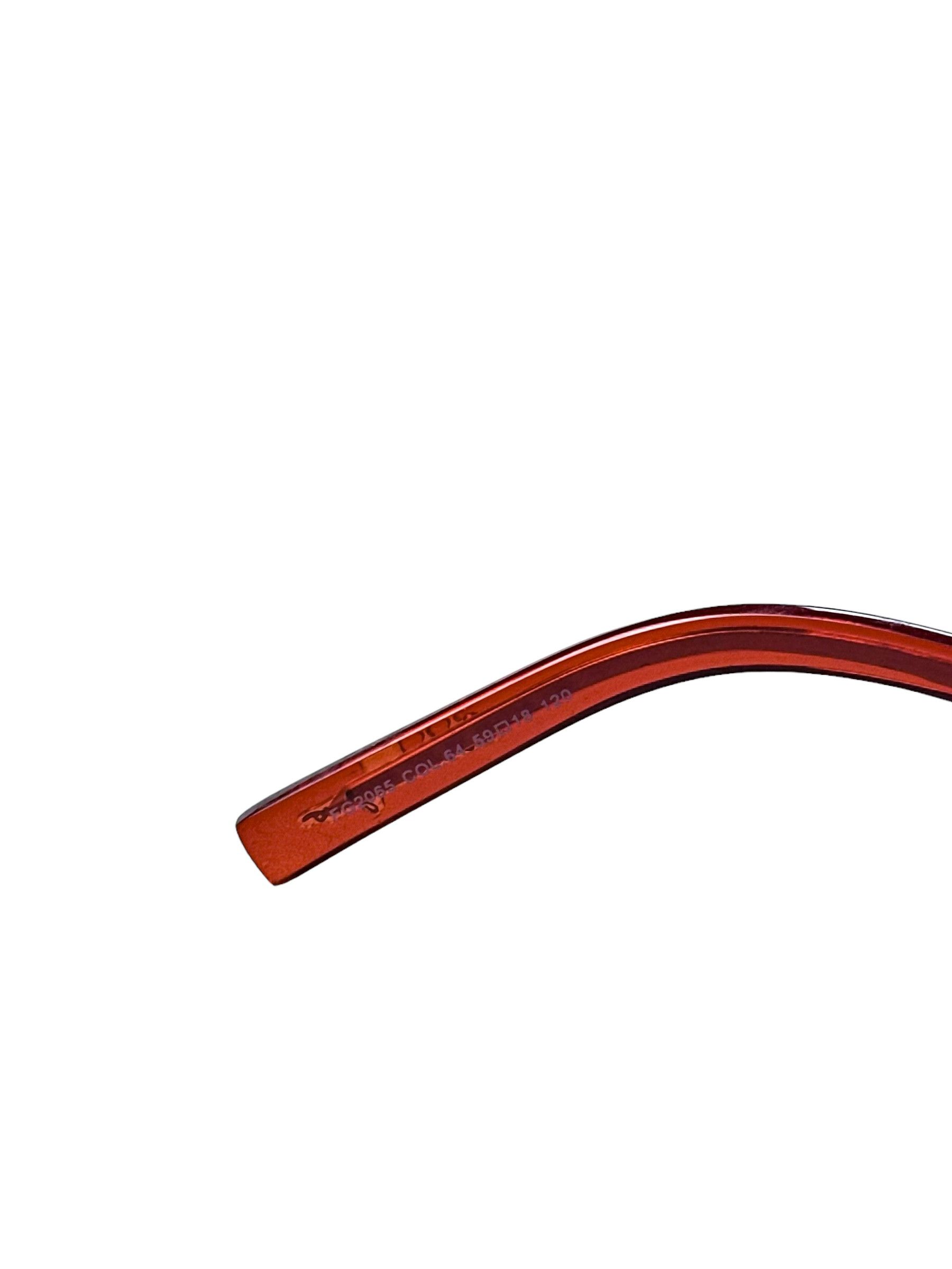 Salvatore Ferragamo Ferragamo red gold sunglasses Size ONE SIZE - 7 Thumbnail