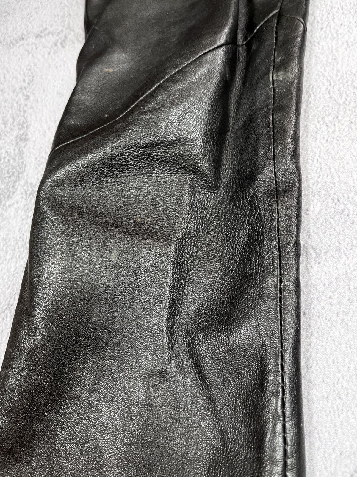 Leather × Vintage Vintage Y2K Leather pants biker opuim kadoya style size 4 Size 27" / US 4 / IT 40 - 9 Thumbnail