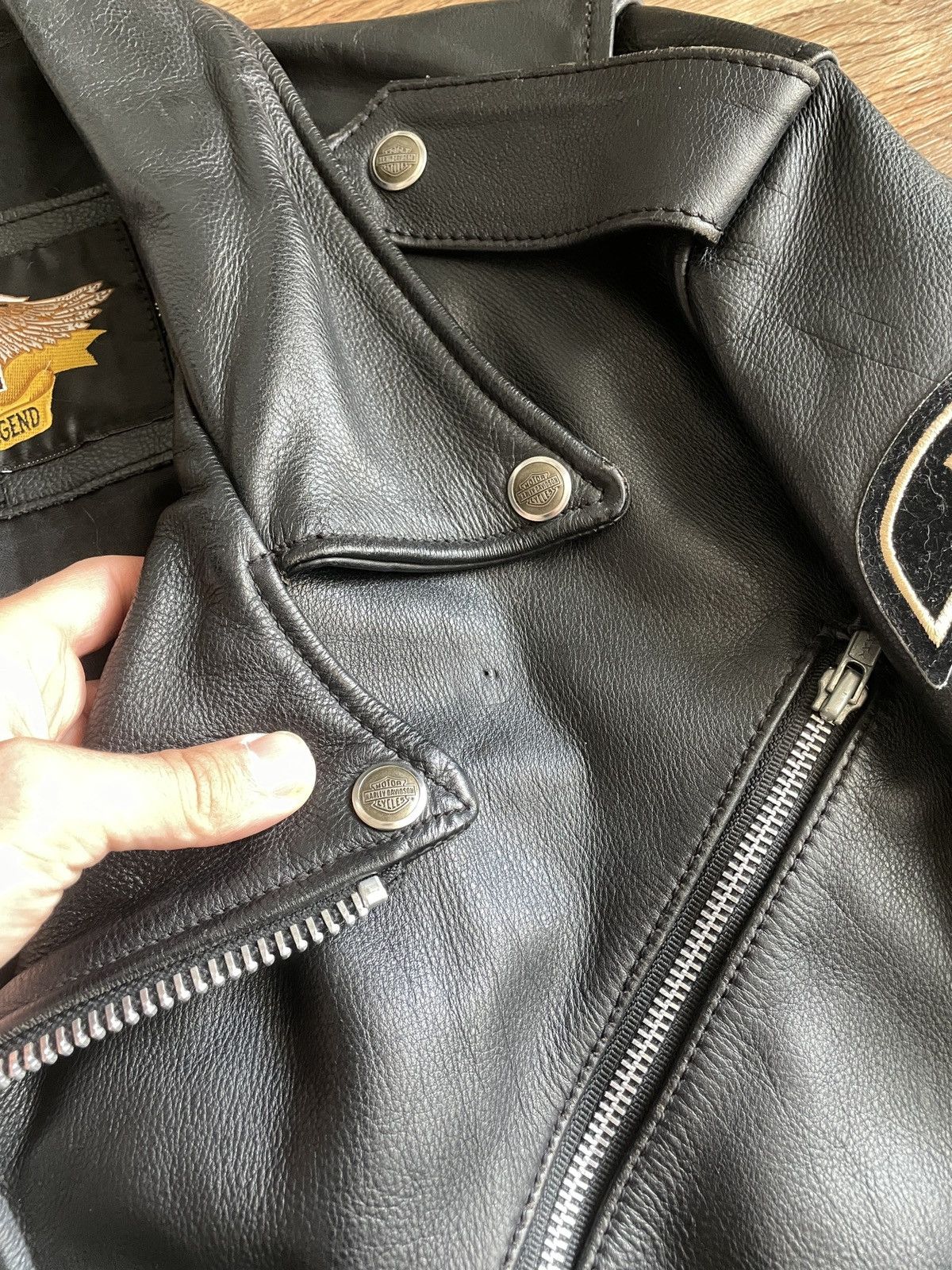 Harley Davidson × Vintage CRAZY HARLEY DAVIDSON LEATHER JACKET Size US XL / EU 56 / 4 - 5 Thumbnail