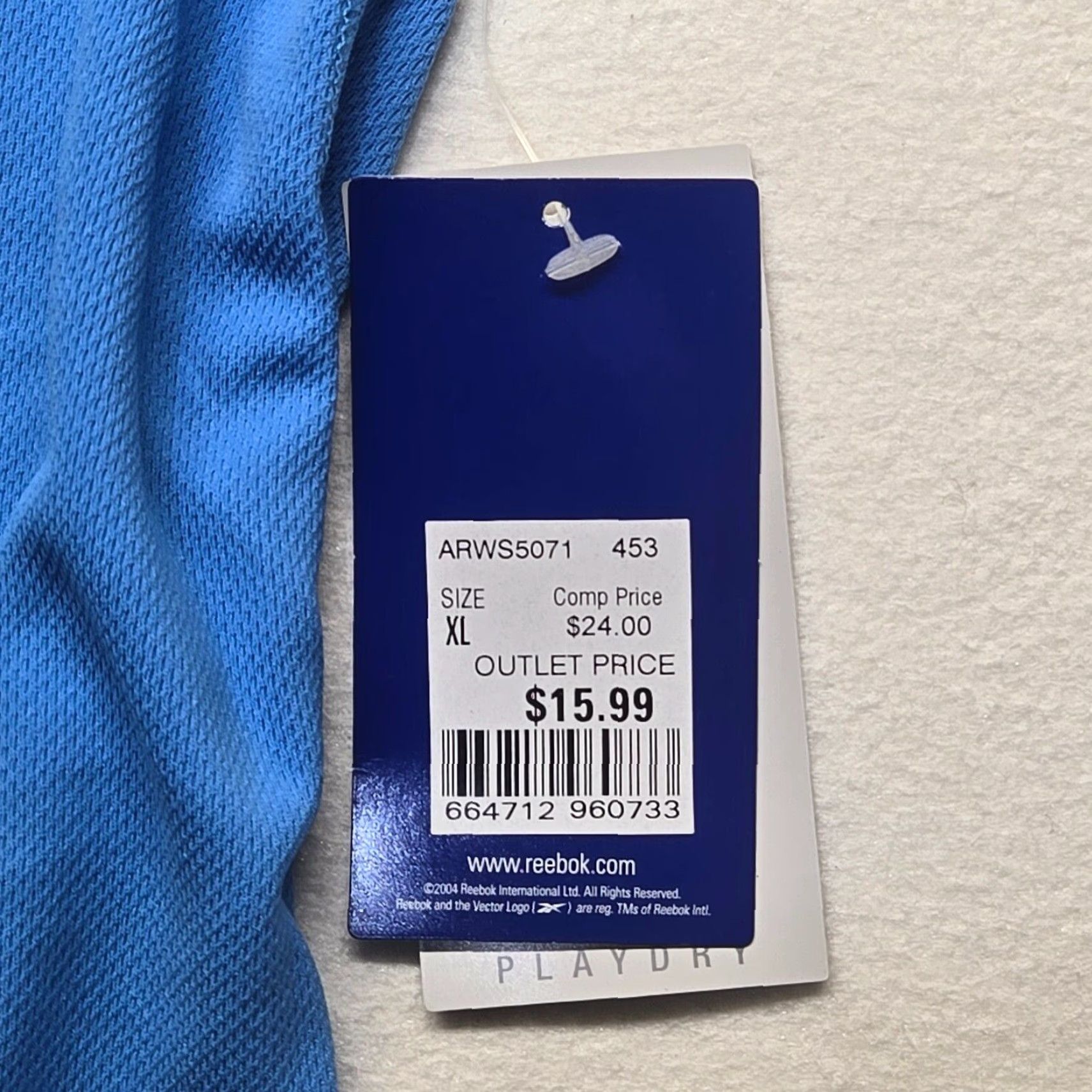 Reebok Reebok Shirt Tank Womens XL Blue Play Dry V-Neck Athletic Wear Breathable Moisture Wicking Logo Size XL / US 12-14 / IT 48-50 - 3 Thumbnail
