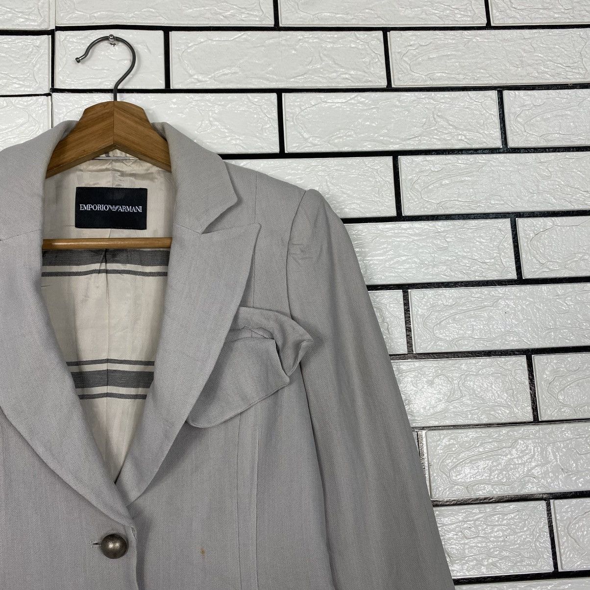 Emporio Armani 📌Vintage Chore Coats Jacket Emporio Armani Blanket Striped Size US M / EU 48-50 / 2 - 7 Thumbnail