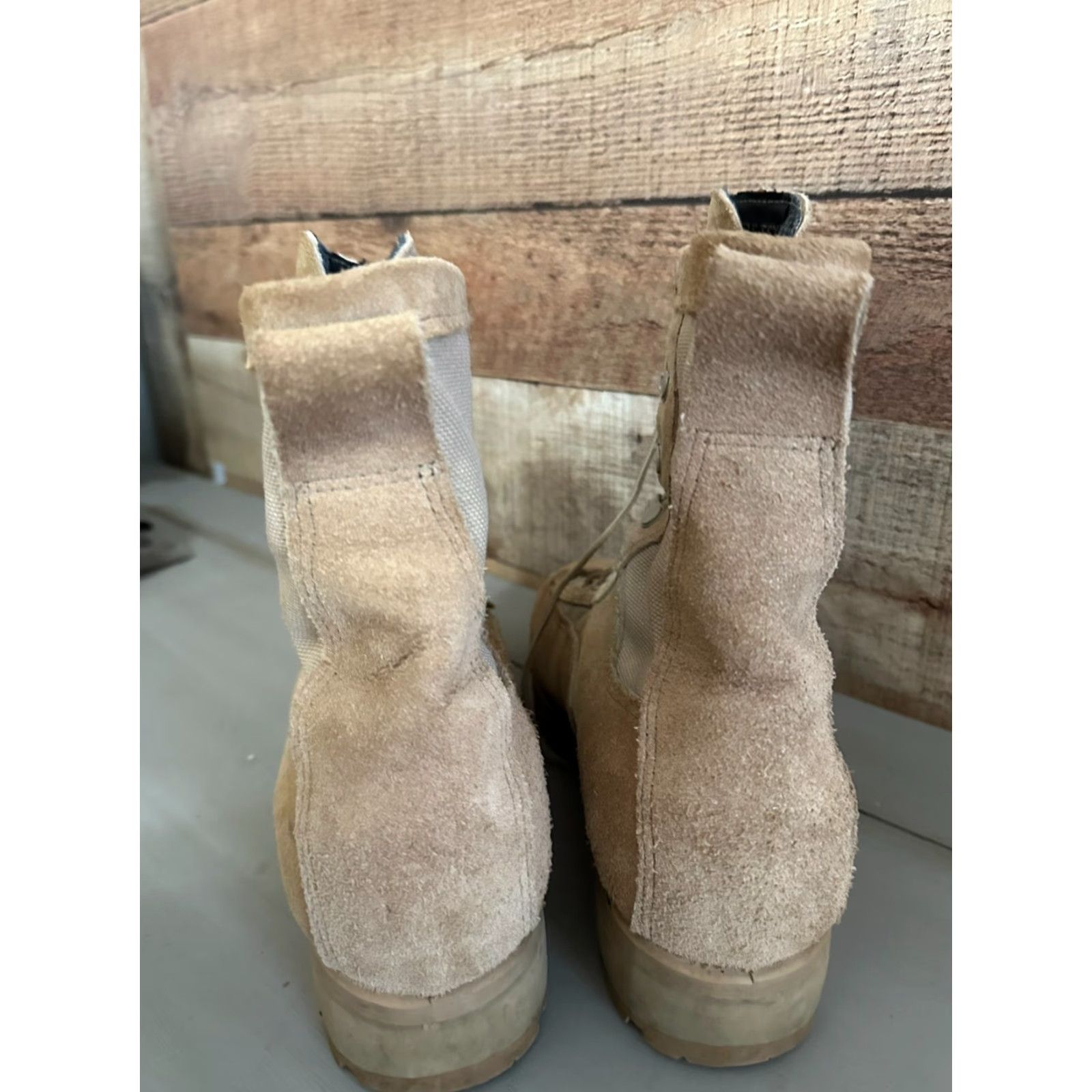 Vintage VINTAGE McRae Army Beige Combat Boots Men 5R Suede/Cordura Lace Up Shoes Size US 5 / EU 37 - 3 Thumbnail