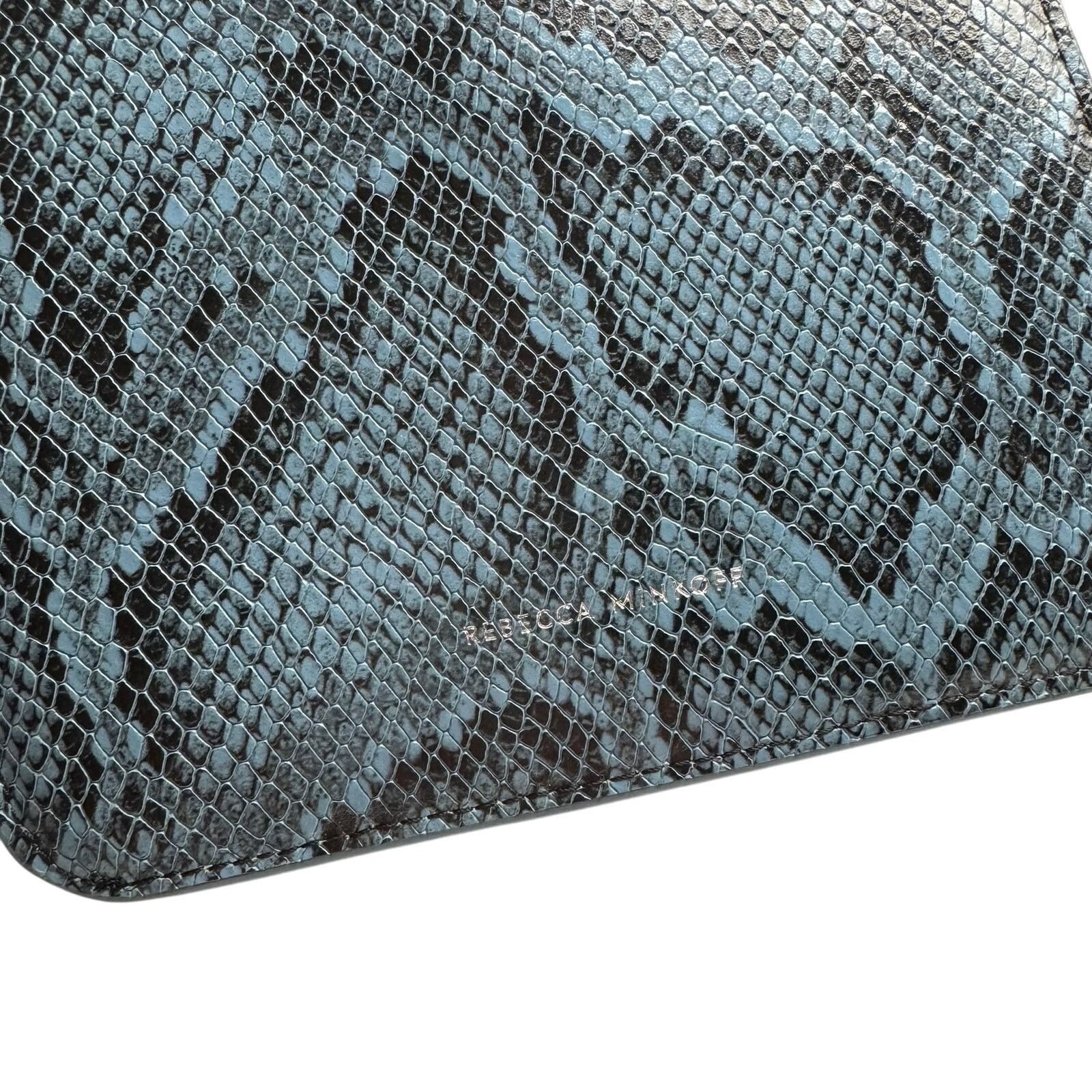 Rebecca Minkoff REBECCA MINKOFF 248 Megan Mini Blue Python Leather Feed Bag Size ONE SIZE - 6 Thumbnail