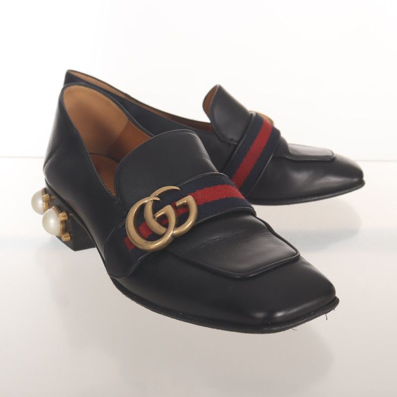 Gucci Gucci Black Pearl Mary Jane Shoes 0079 Size US 5 / EU 37 - 1 Thumbnail