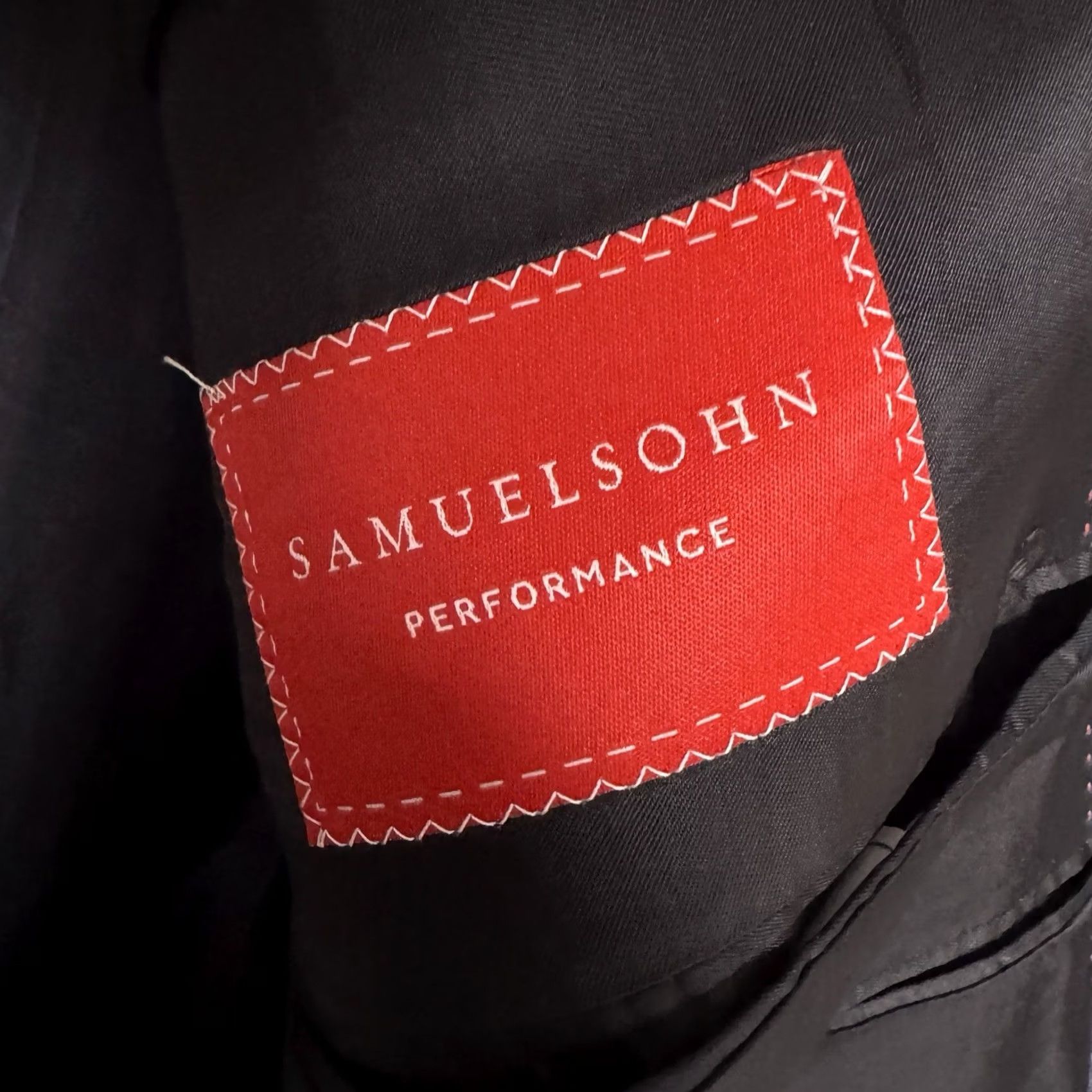 Vintage Samuelsohn Performance Blazer Mens 46L SB Gable Sport Coat Wool Cashmere Blazer Size 46R - 7 Thumbnail