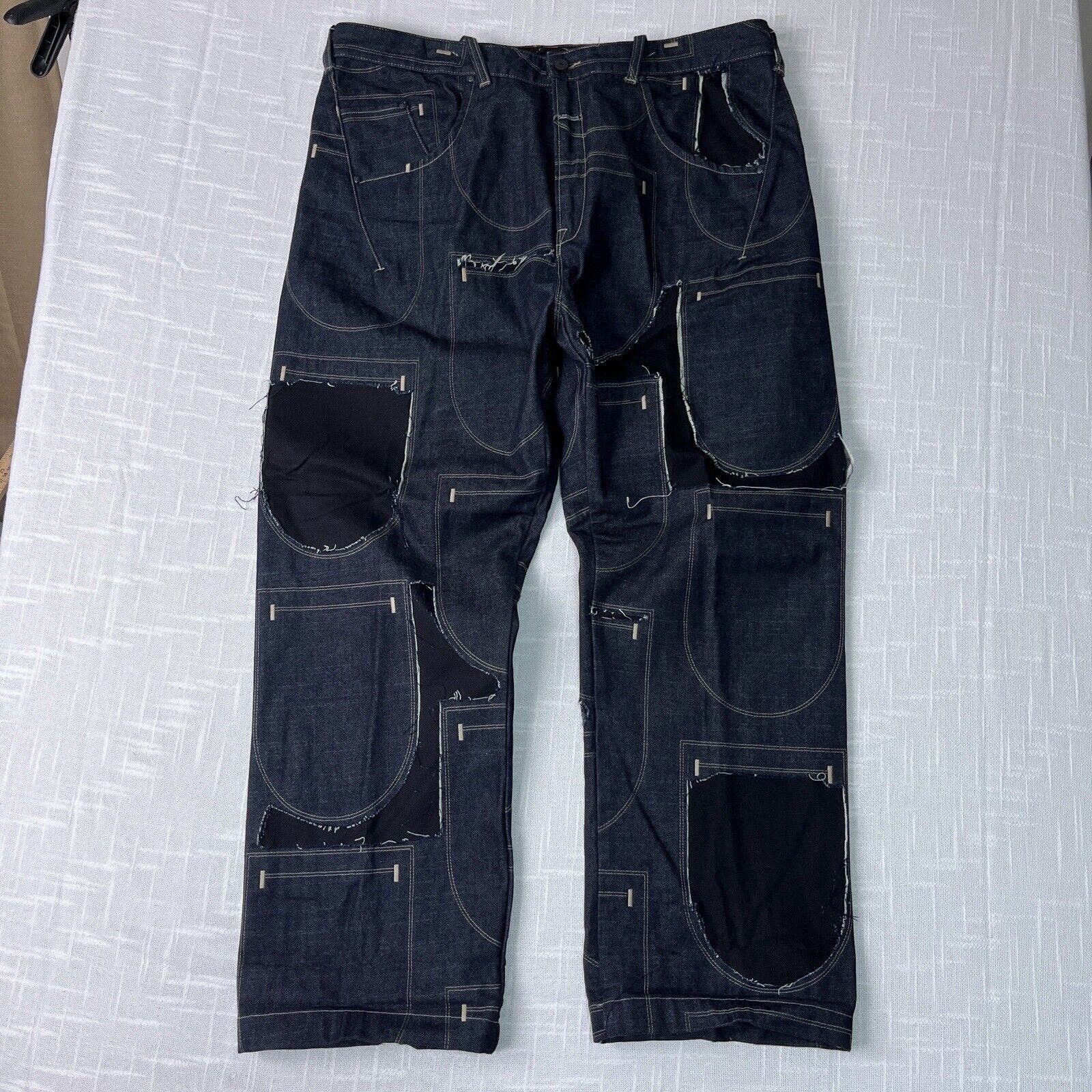 Pantalon Large En Jean Streetwear Marithé Et François Girbaud - Taille 34 - Occasion Très Bon état - Fabriqué En France