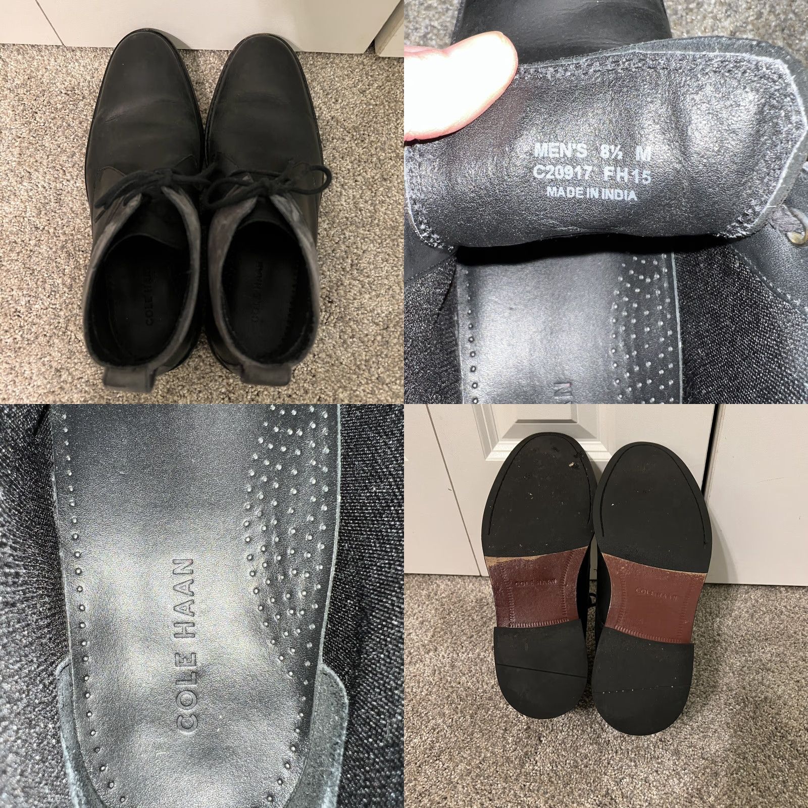 Cole Haan VINTAGE Cole Haan Leather Boots Chukka Ankle Size 8.5 M Men Black Casual Dress Size US 8.5 / EU 41-42 - 8 Thumbnail