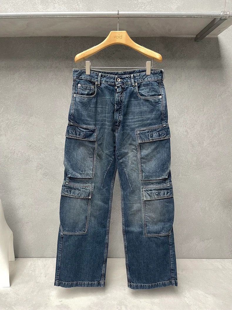 Rick Owens RICK OWENS Cargo Pocket Denim Pants-2508 Size US 32 / EU 48 - 1 Thumbnail