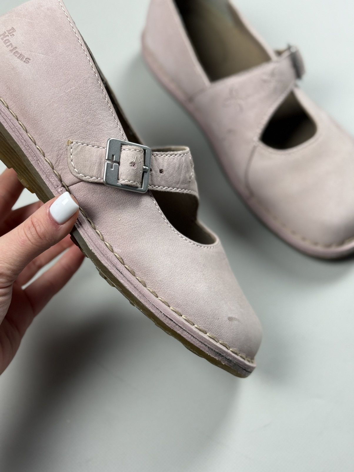 Dr. Martens Dr. Martens 3808 Mary Jane Ladies Leather Flats Sandals Size US 7 / IT 37 - 6 Thumbnail