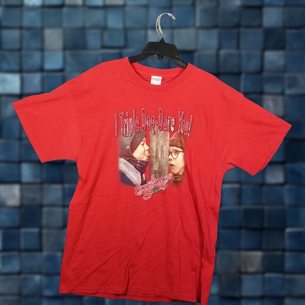 Vintage VINTAGE A Christmas Story Movie T-Shirt Tee XL Red Graphic Print 80s Christmas Mens Size US XL / EU 56 / 4 - 1 Thumbnail