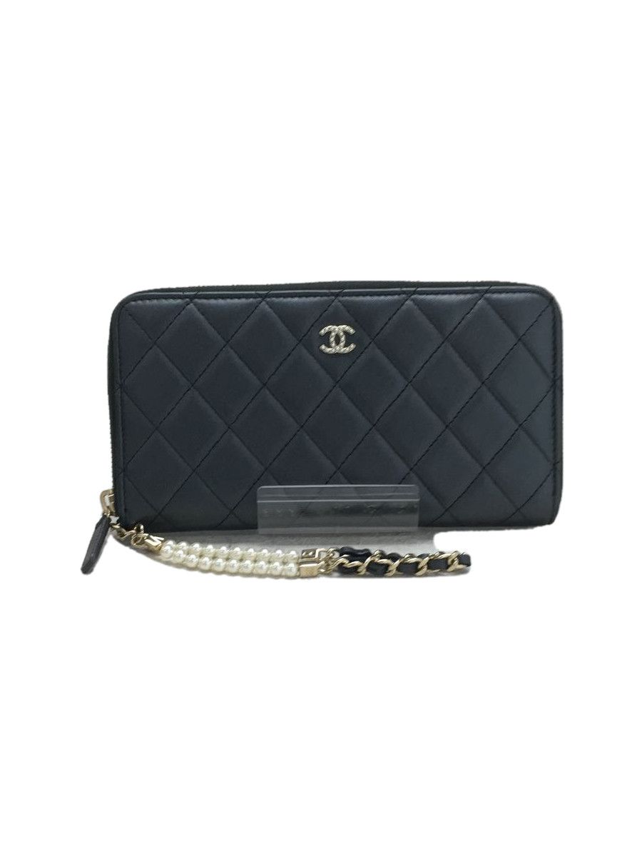 Chanel Lambskin Leather Chain Wallet Black