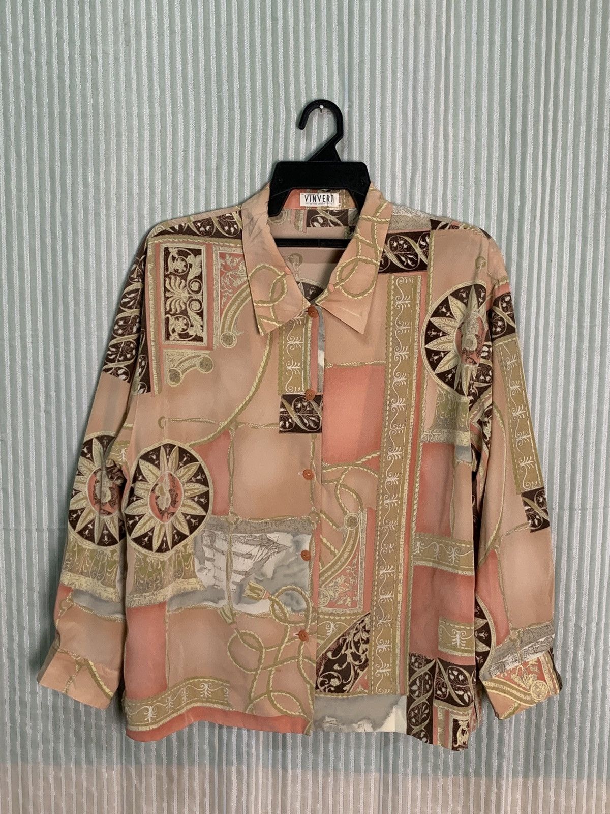 Vintage Rare Design Vintage Vinvert Long Sleeve Blouse Size L / US 10 / IT 46 - 1 Thumbnail