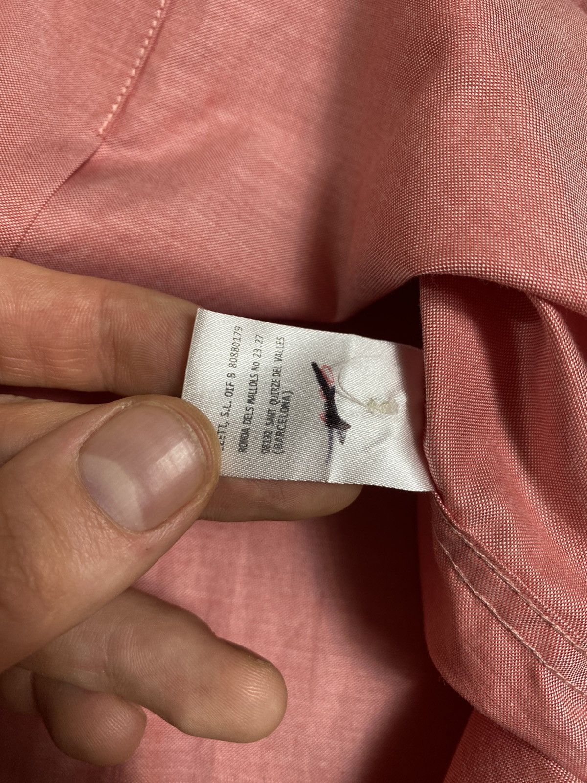 Ermenegildo Zegna Ermenegildo Zegna Luxury Dress Shirt Men's Coral Pink Cotton Size US XL / EU 56 / 4 - 4 Thumbnail