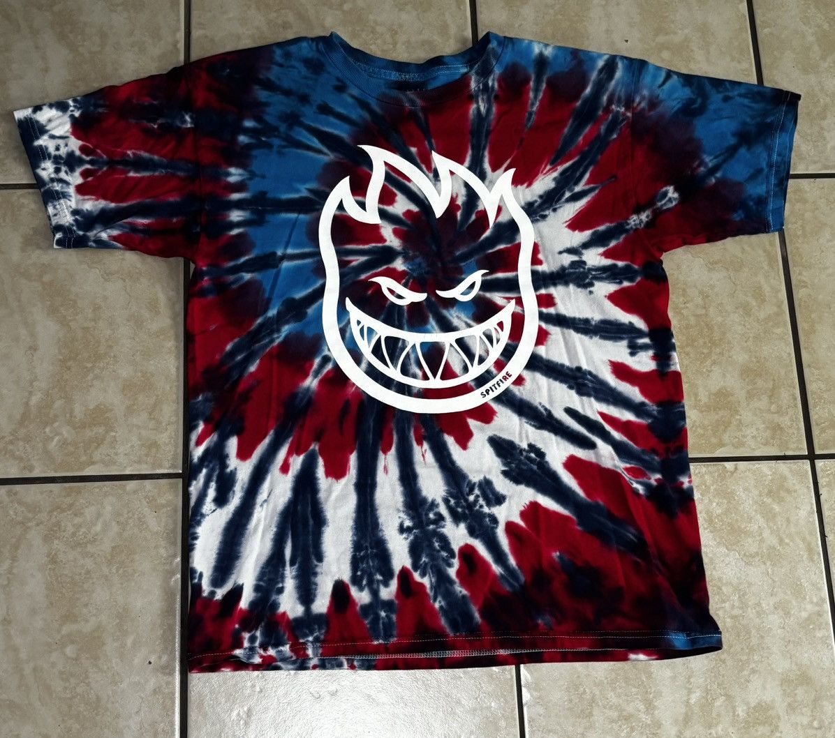 Spitfire Spitfire red and blue tie dye T-shirt Size US M / EU 48-50 / 2 - 3 Thumbnail