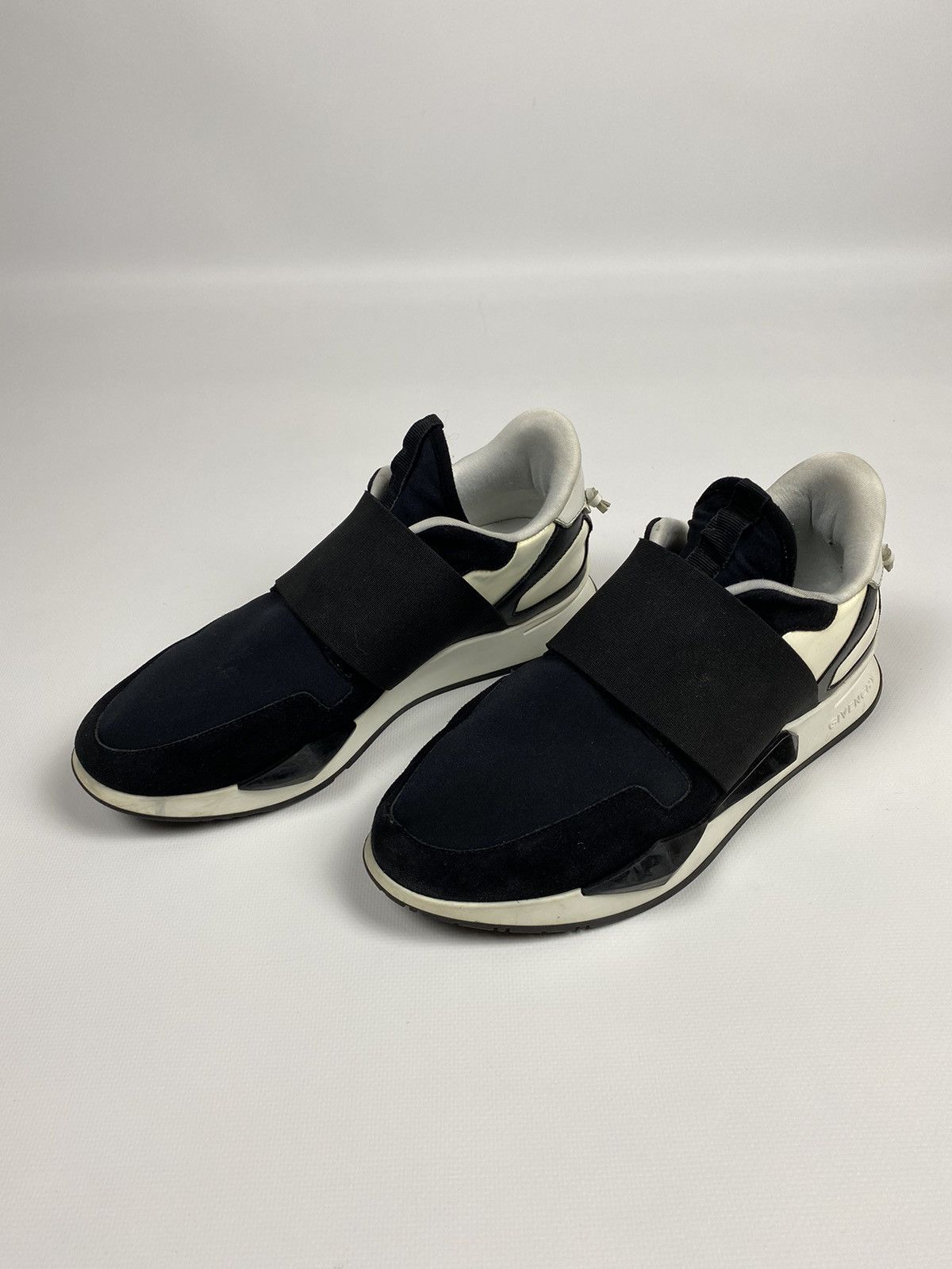 Givenchy Black Leather and Neoprene Trainer Slip On Sneakers