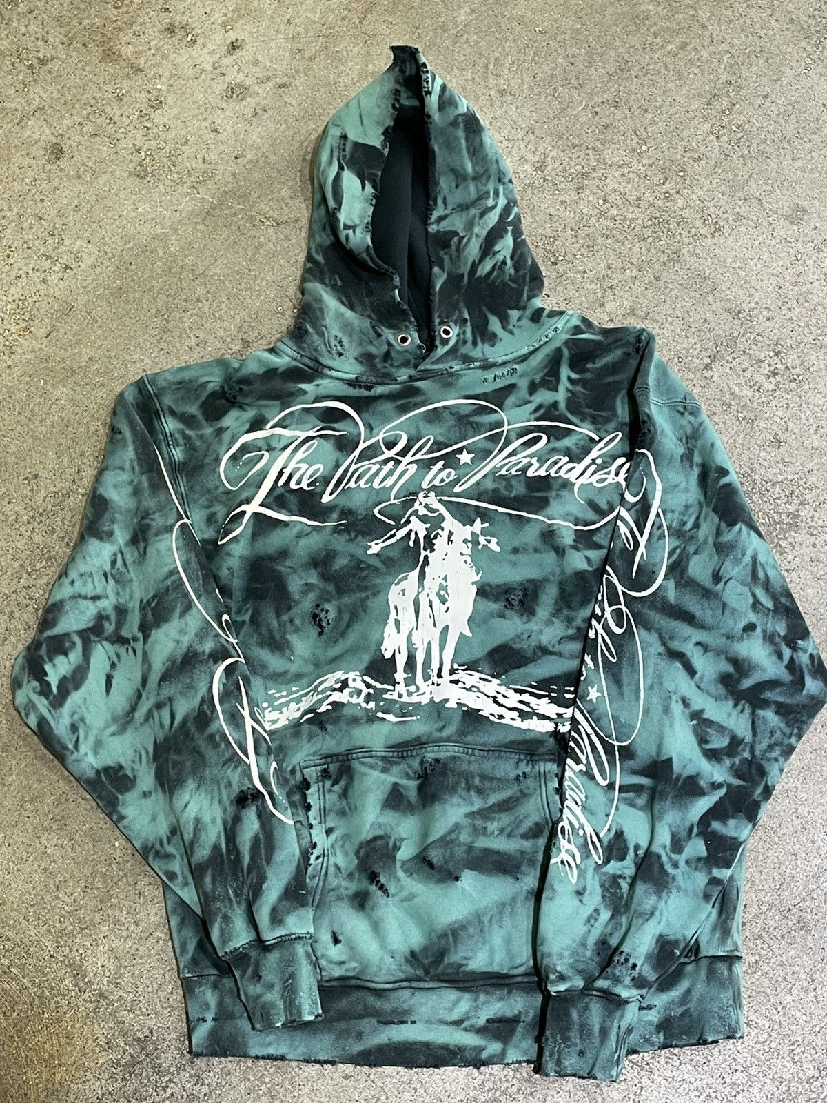 HELLSTAR Hellstar Marble Paradise Hoodie Green Size US XXL / EU 58 / 5 - 3 Thumbnail