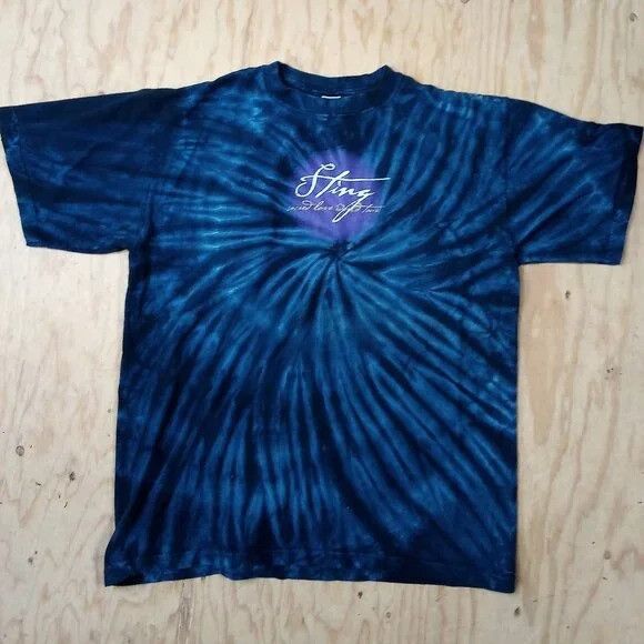 Band Tees × Vintage Vintage Sting Sacred Love World Tour Tie Dye T-Shirt Size US M / EU 48-50 / 2 - 2 Thumbnail