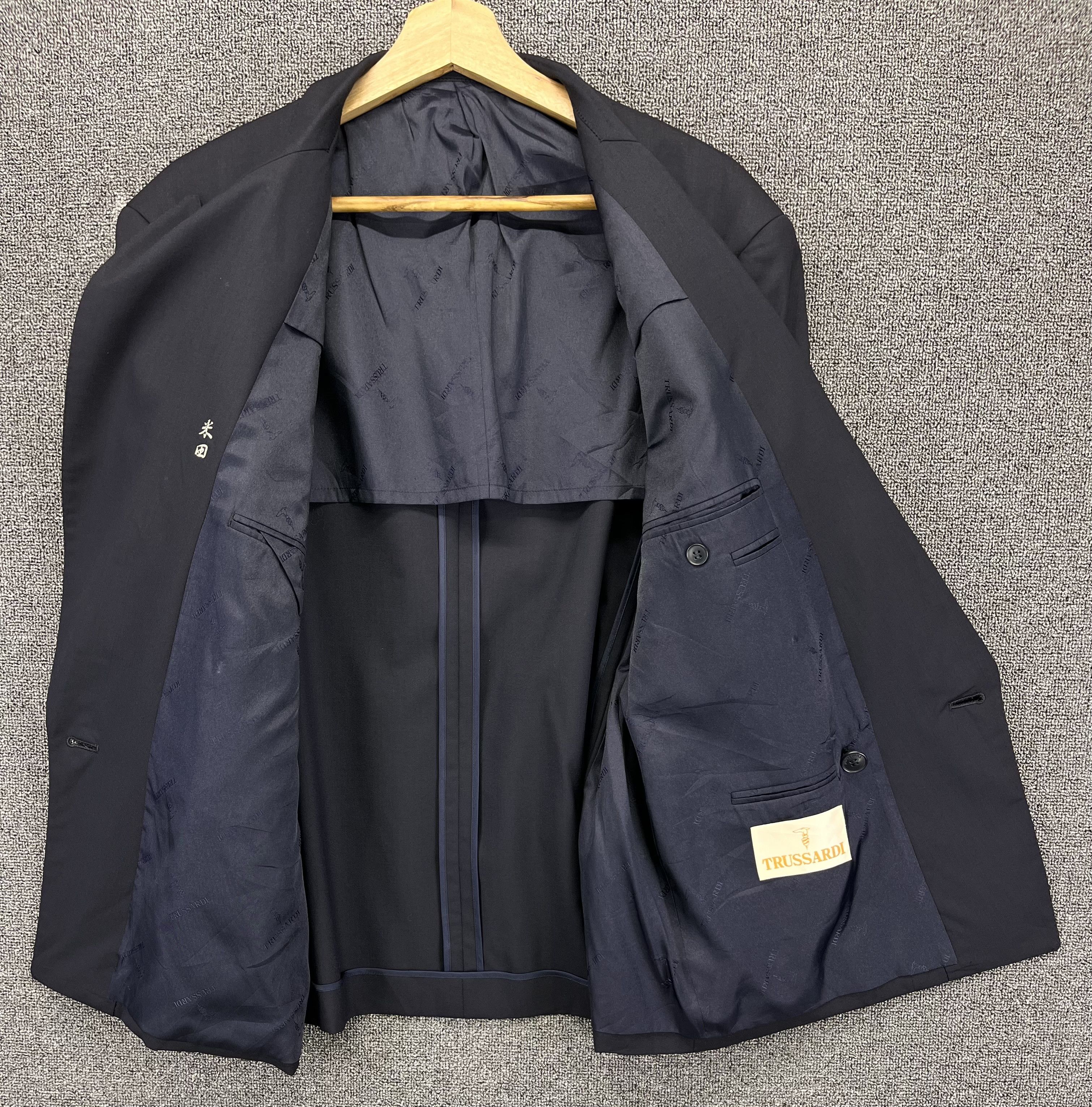 Trussardi Vintage Trussardi Luxury Gold Button Wool Blazer Coat Jacket Size US L / EU 52-54 / 3 - 4 Thumbnail