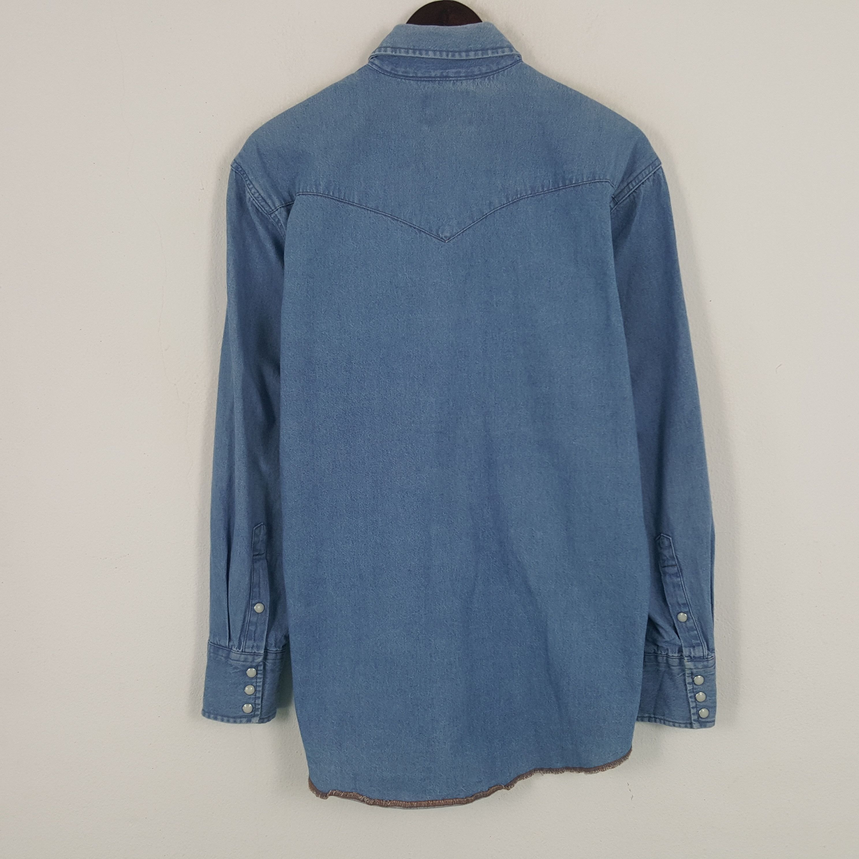 Japanese Brand × Vintage × Wrangler Vintage Wrangler Japanese Button Up Shirt Size US XL / EU 56 / 4 - 3 Thumbnail