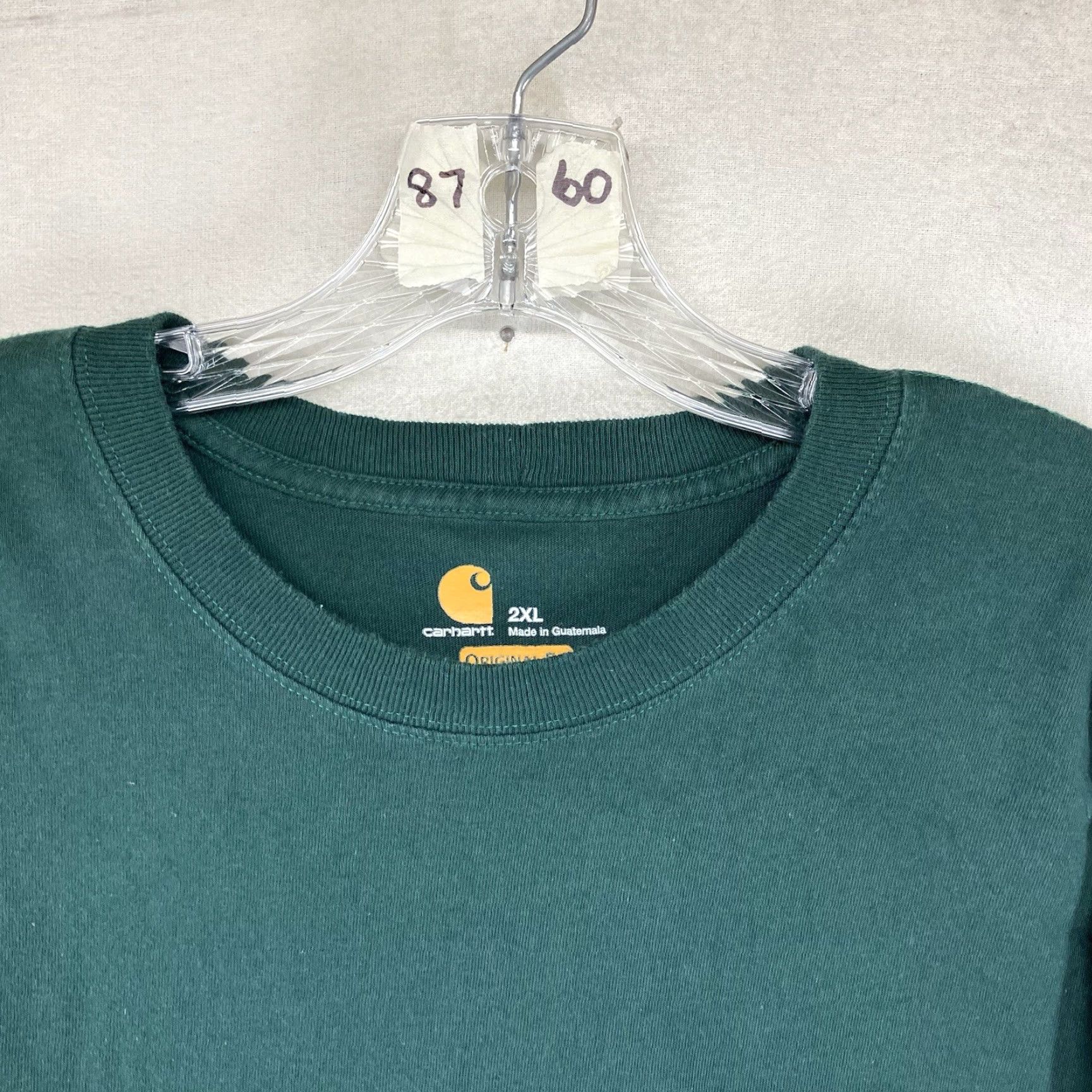 Carhartt Carhartt Men’s T-Shirt 2XL Crew Neck Forest Green Workwear Pockets Classic Outdoor Size US XXL / EU 58 / 5 - 5 Thumbnail
