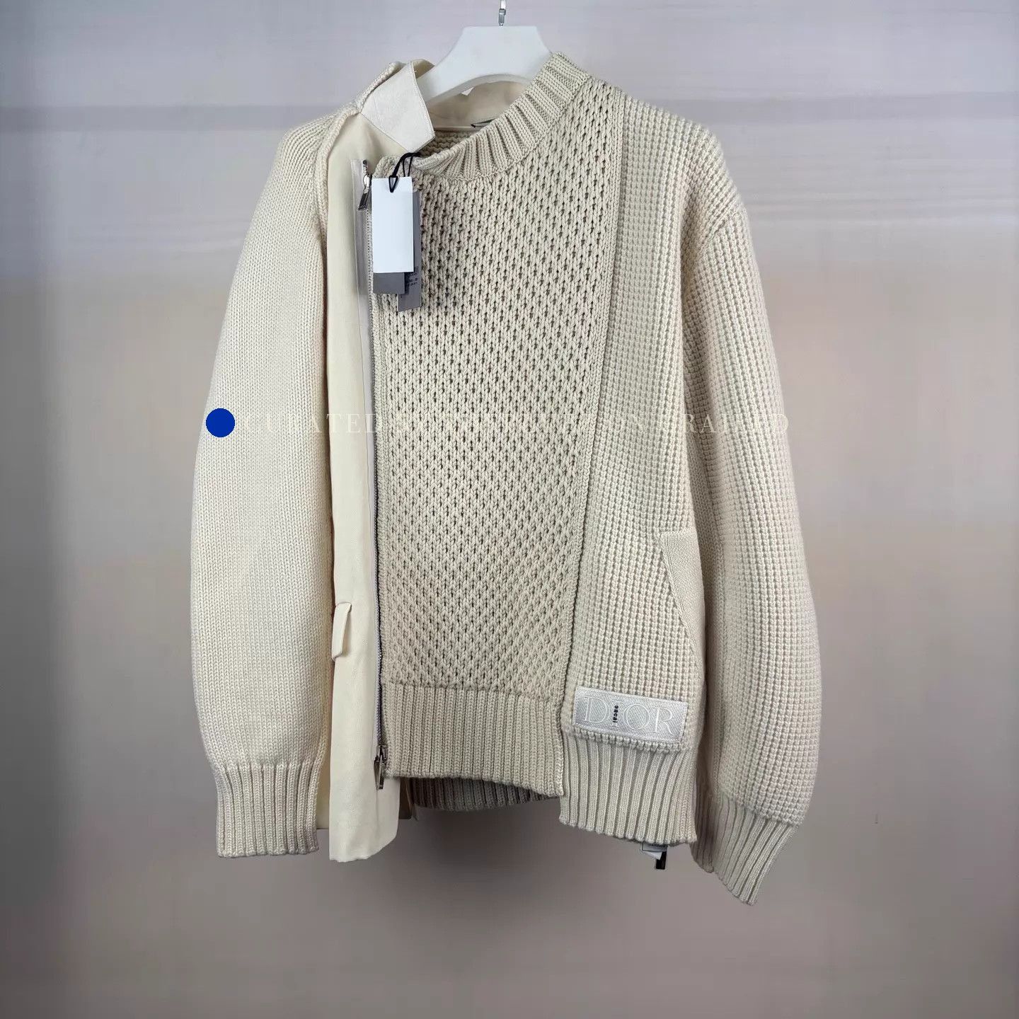Dior Unique Wool-Cashmere Knit Sweater in Beige Size US L / EU 52-54 / 3 - 1 Thumbnail