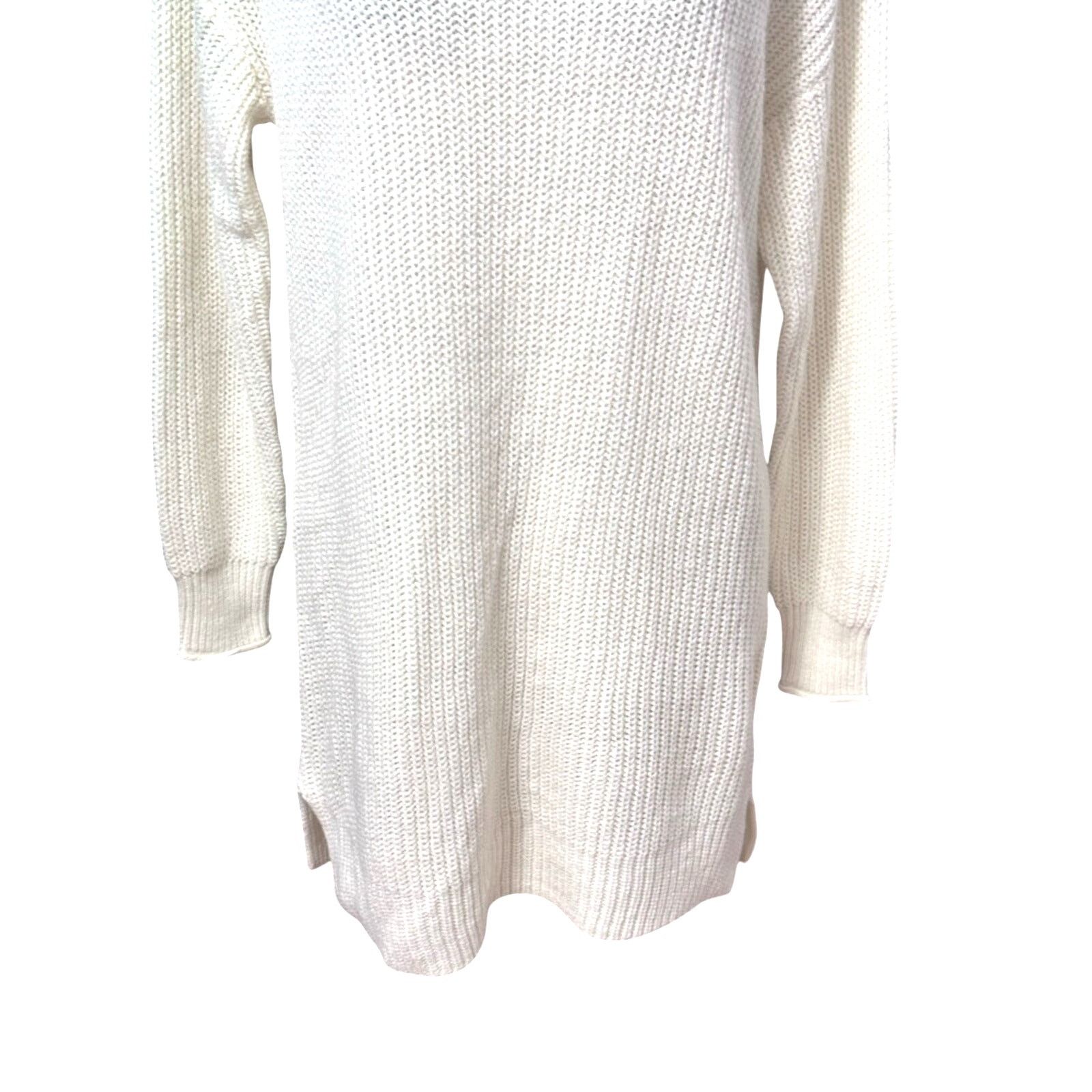 Other Vero Moda Sweater Dress Knit Mini Soft Off-White XS NWOT Size XS / US 0-2 / IT 36-38 - 4 Thumbnail