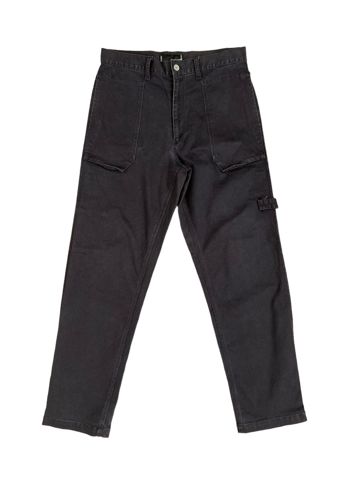 Vintage Vintage Brand DOARAT Japan Fade Black Cargo Trouser Pant Size US 31 - 1 Thumbnail