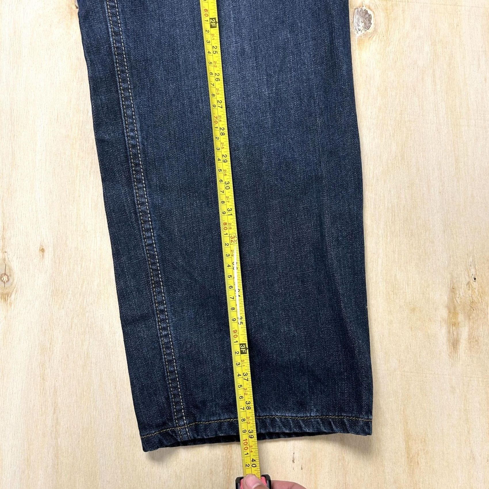 Lee Lee Relaxed Fit Jeans Mens 38x30 Dark Blue Denim Straight Leg Casual Size US 38 / EU 54 - 4 Thumbnail