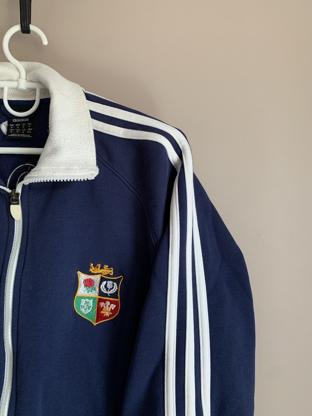 Adidas British and Irish Lions Vintage Rugby Zip Jacket Adidas Sz M Size US M / EU 48-50 / 2 - 4 Thumbnail