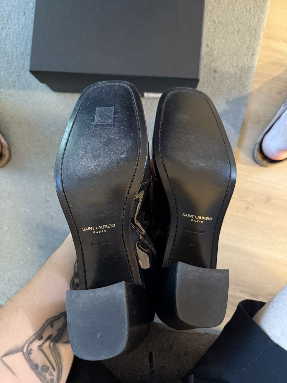 Saint Laurent Paris Leather Boots Size US 11.5 / EU 44-45 - 4 Thumbnail