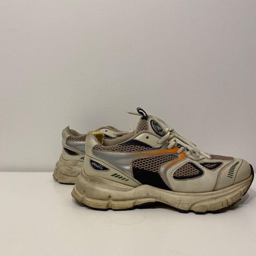 Axel Arigato Axel Arigato White/Black Leather and Mesh Marathon Runner Ch Size US 8.5 / IT 38.5 - 4 Thumbnail