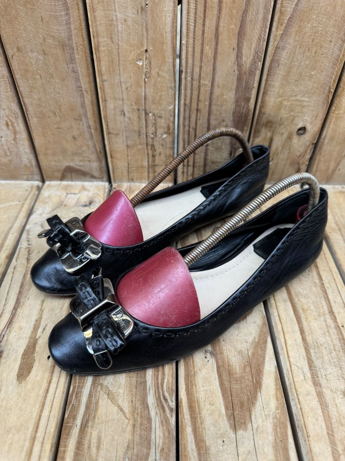 Christian Dior Monsieur Christian Dior black Women’s leather flats EUR 37 US 7 UK 4 Size US 7 / IT 37 - 1 Thumbnail