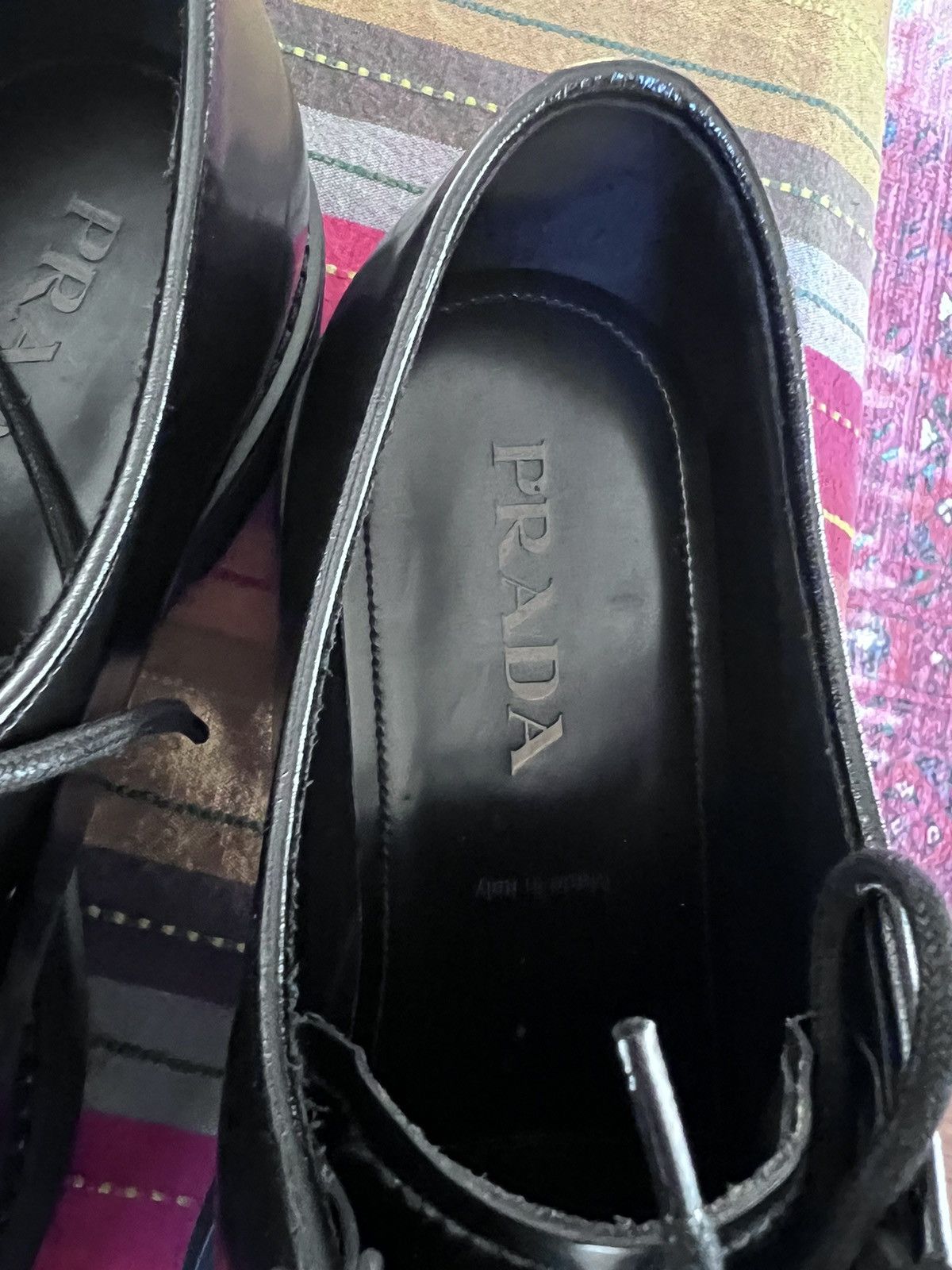 Prada Prada Opaque Brushed Leather Size US 10.5 / EU 43-44 - 4 Thumbnail