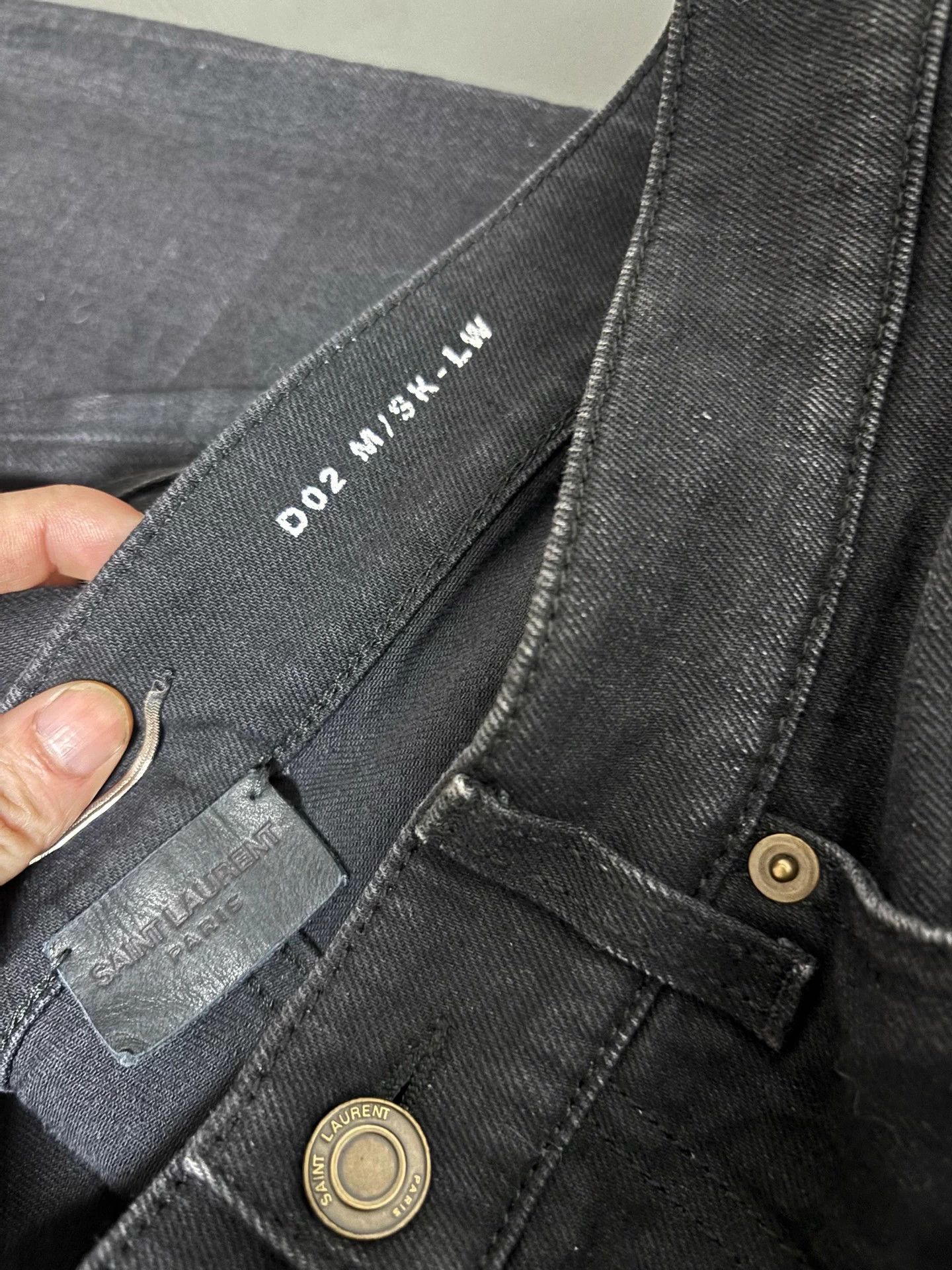 Saint Laurent Paris SLP 2022FW Black/Gray Distressed pants32 Size US 32 / EU 48 - 4 Thumbnail