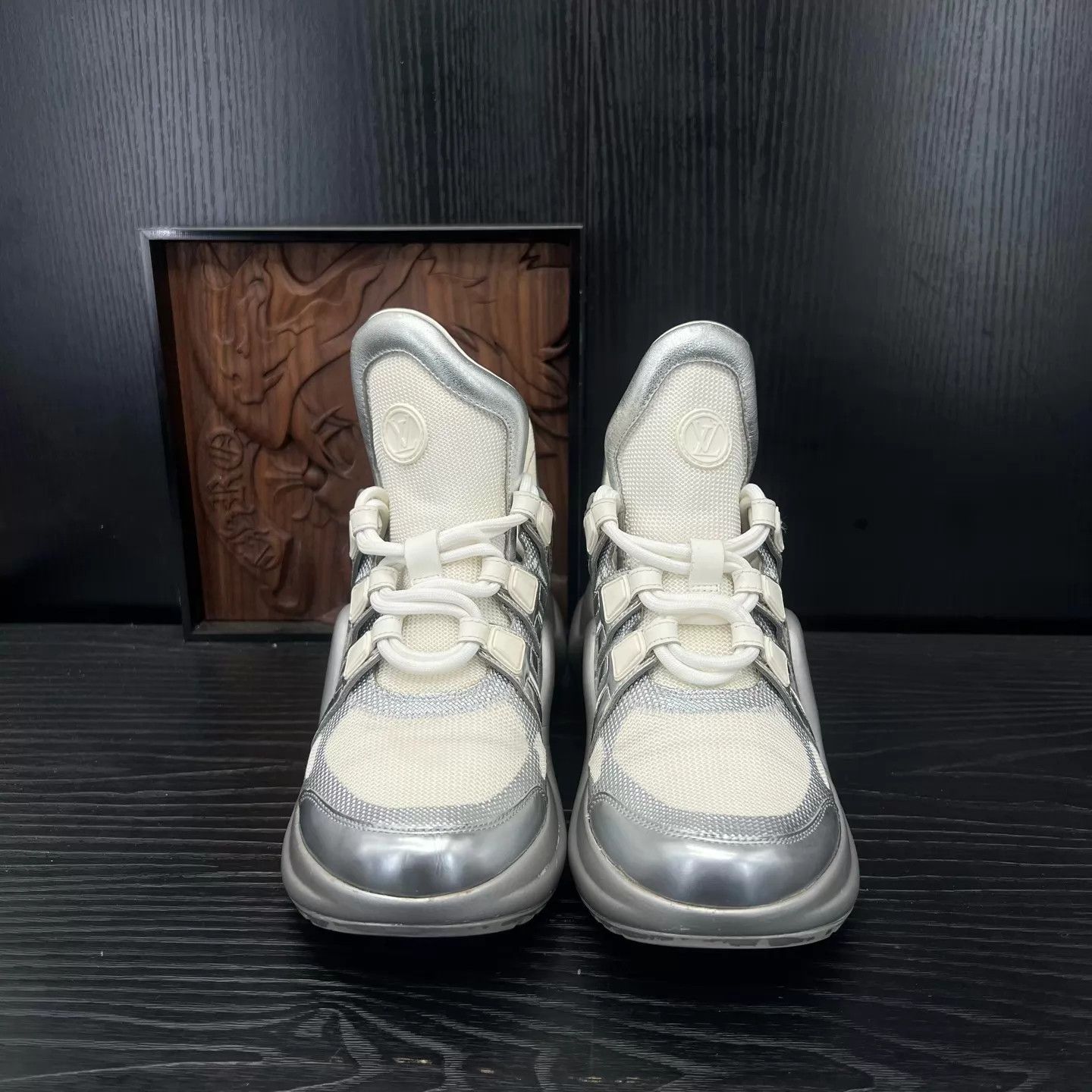 Louis Vuitton LV Archlight Silver/White 36.5 Original Box Size US 6 / IT 36 - 4 Thumbnail