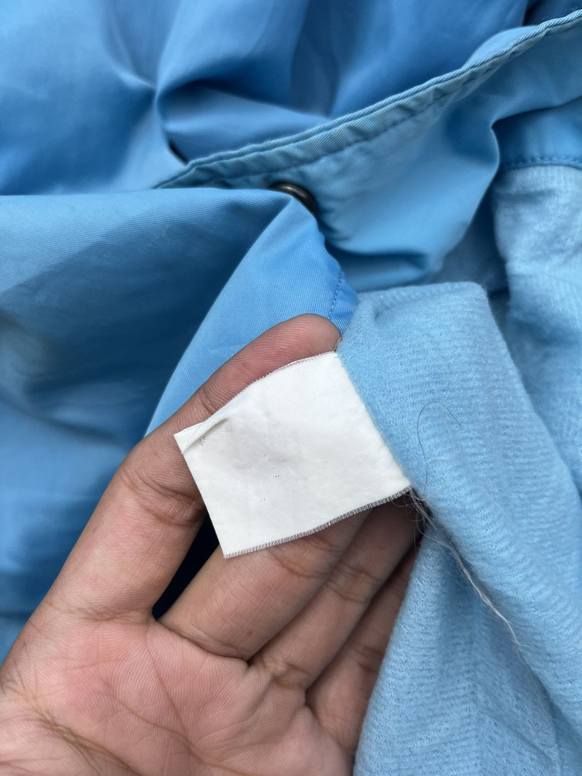 Vintage Vintage Snap Button Solid Blue Bitch Jacket, Long Sleeve Size US L / EU 52-54 / 3 - 6 Thumbnail
