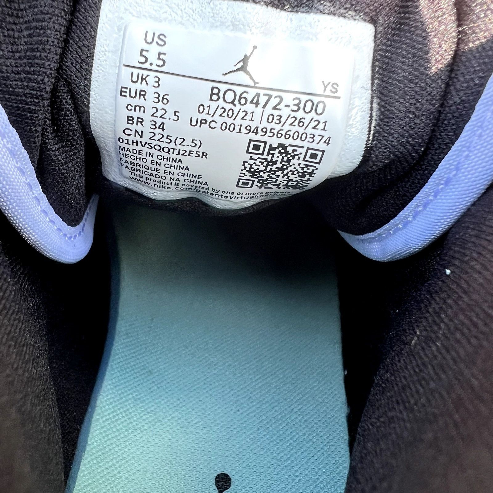 Jordan Brand × Nike Wmns Air Jordan 1 Mid Aqua Black Women's Shoes - Size 5.5 Size US 5.5 / IT 35.5 - 8 Thumbnail