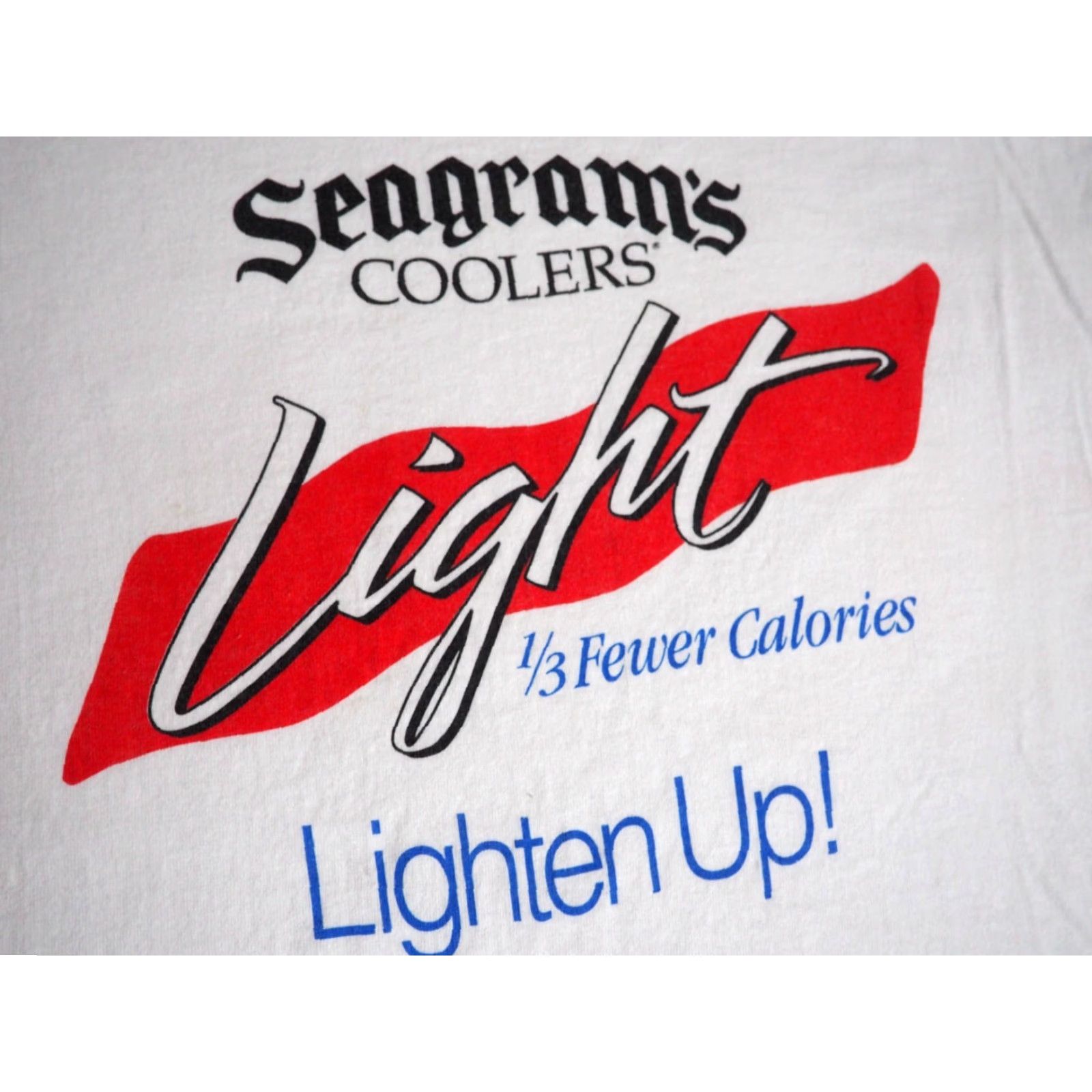 Fruit Of The Loom VTG 90s Fruit of the Loom Seagrams Liquor Beer Promo USA Made White Tee T-Shirt Mens L Size US L / EU 52-54 / 3 - 5 Thumbnail