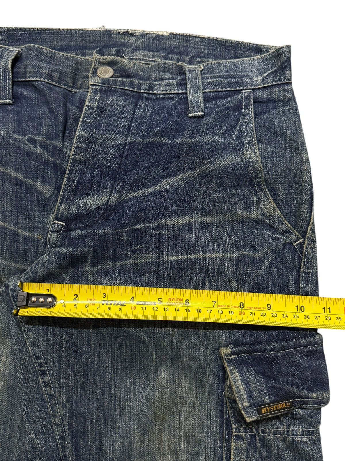 Hysteric Glamour Vintage Hysteric Glamour Thunder Wash Distress Cargo Jeans Size US 28 / EU 44 - 14 Thumbnail