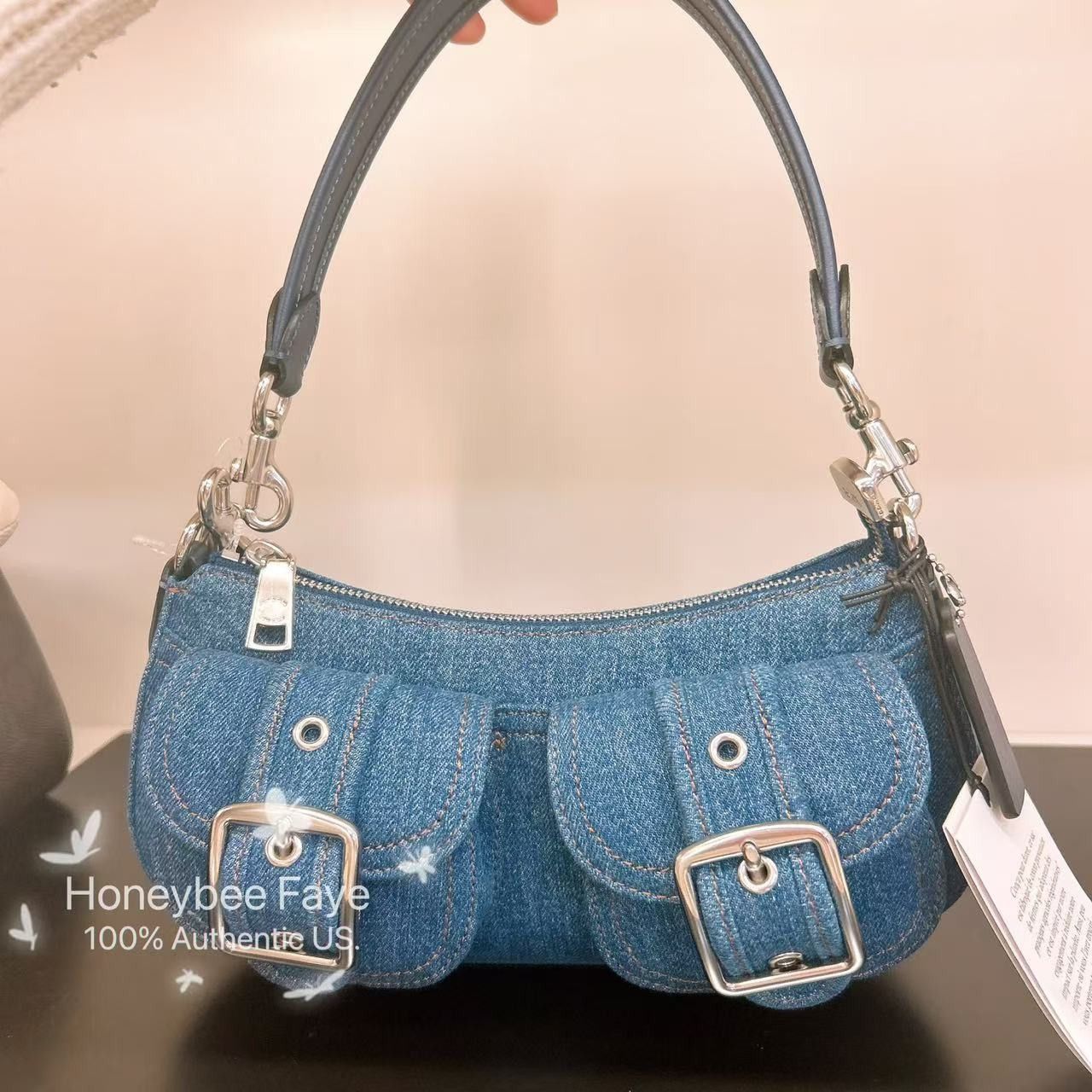 Coach Ashton Bag CAK44 denim/Silver/Indigo Size ONE SIZE - 1 Thumbnail