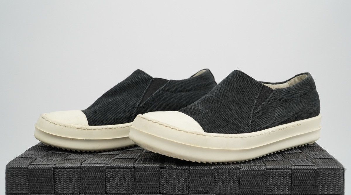 Rick Owens × Rick Owens Drkshdw Rick Owens Drkshdw - Canvass Boat Slip on - Black Size US 5.5 / IT 35.5 - 1 Thumbnail